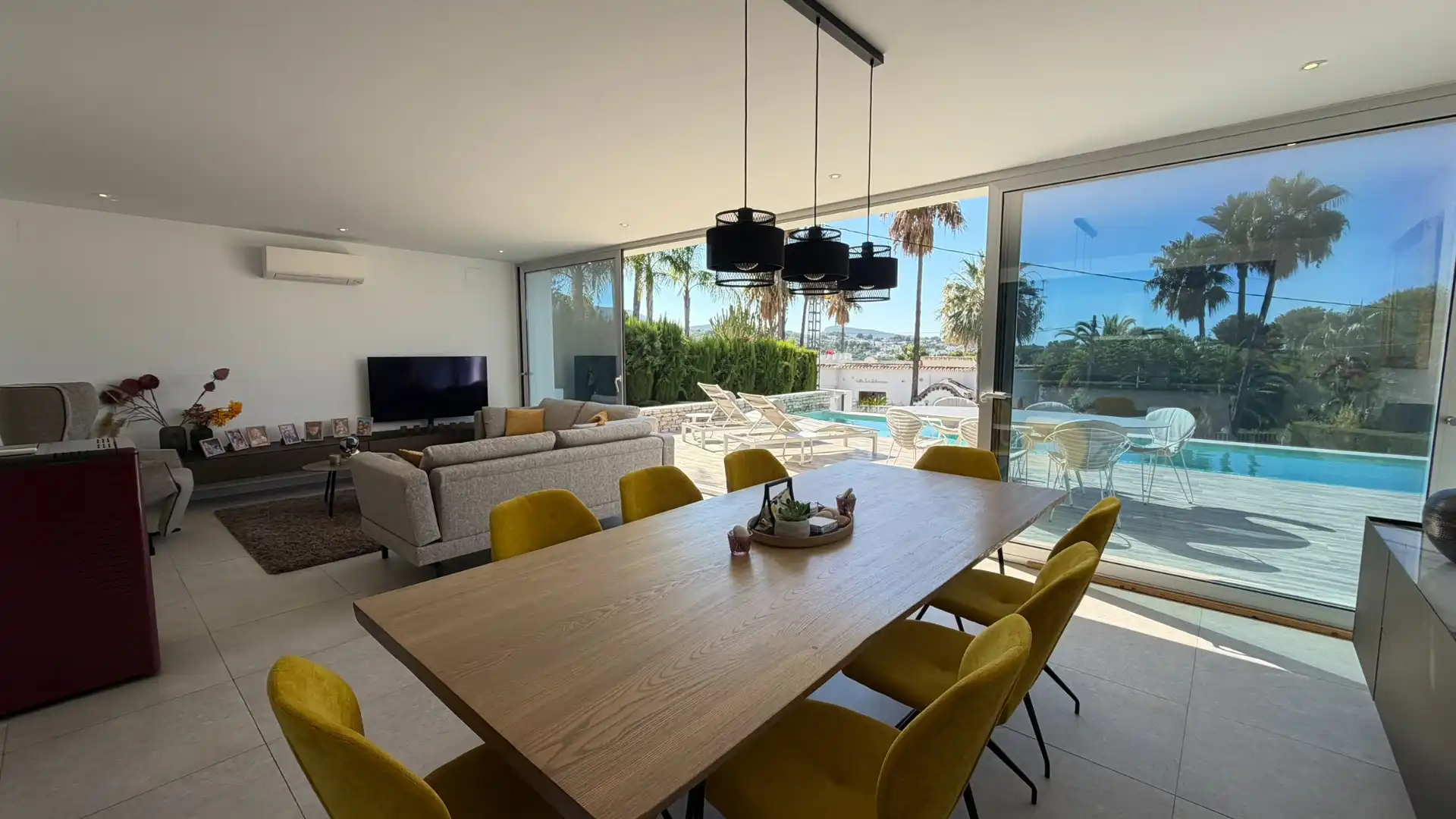 Dining room of Houses for sale in Moraira  with Air Conditioner, Heating and Private garden