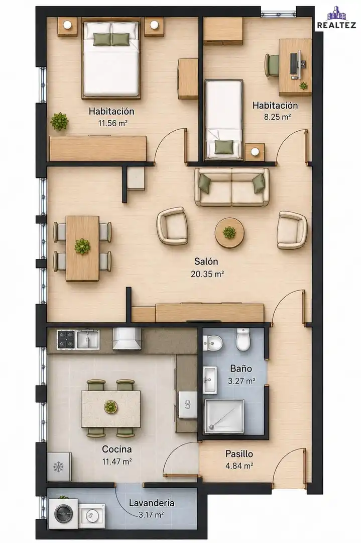 Flat for rent in Jerez de la Frontera  with Air Conditioner, Heating and Parquet flooring