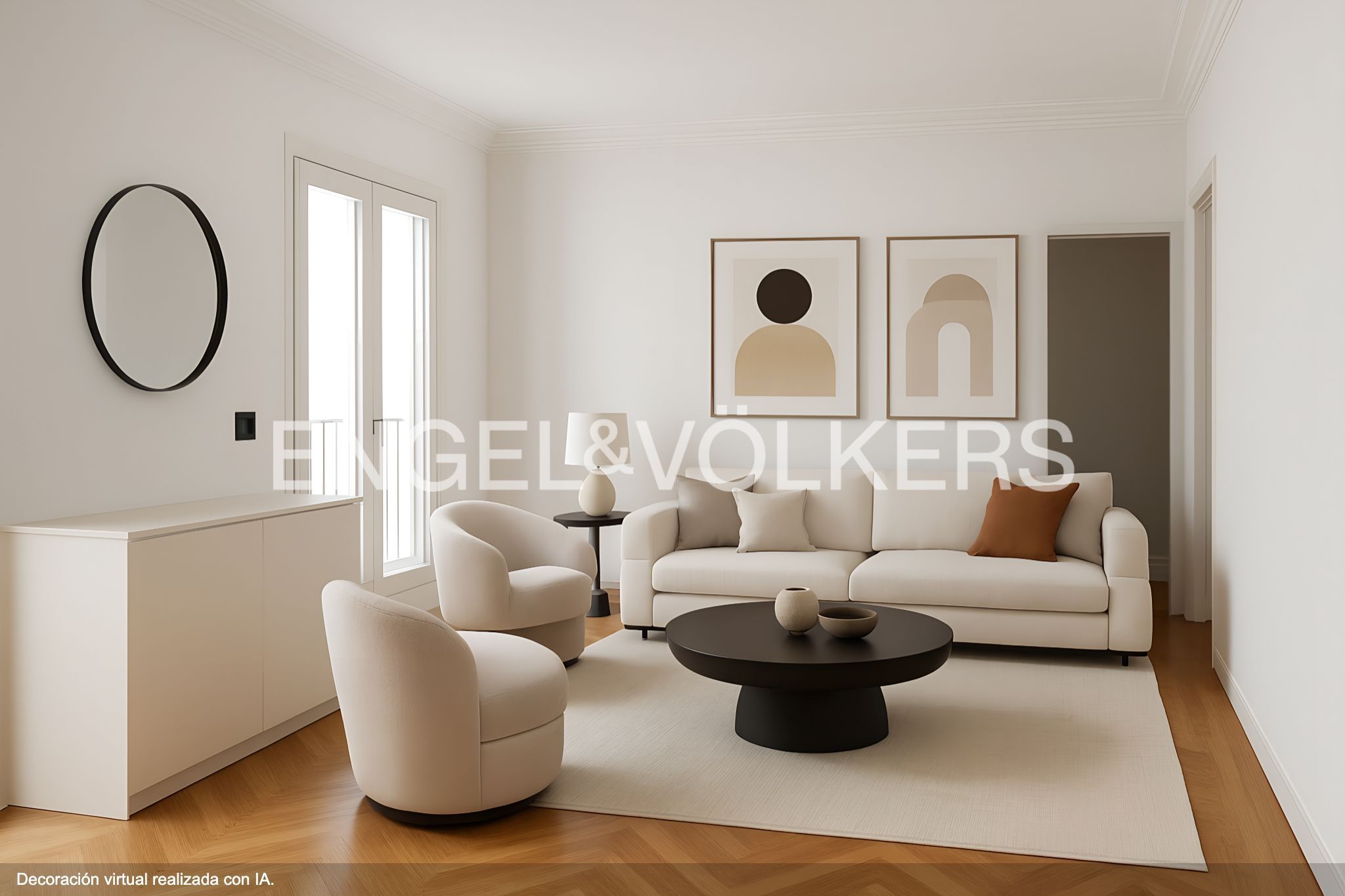 Sala d'estar de Apartament en venda en  Madrid Capital amb Aire condicionat i Calefacció