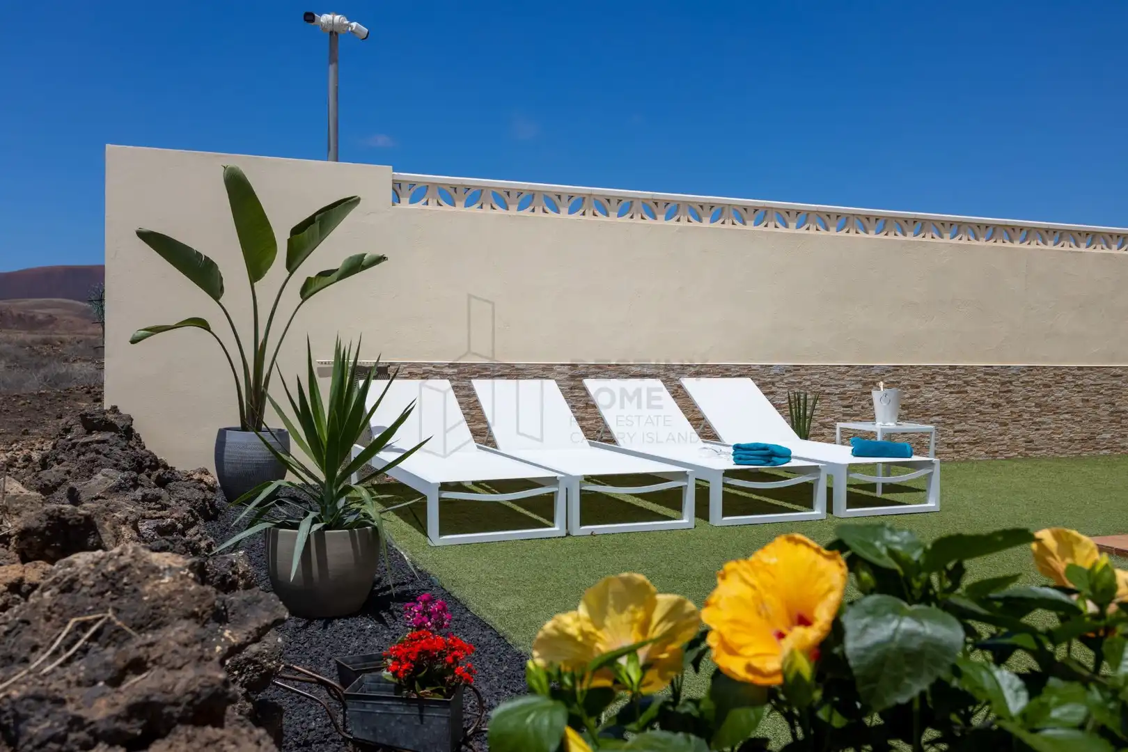 Terraza de Casa o chalet en venta en La Oliva con Jardín privado, Terraza y Amueblado