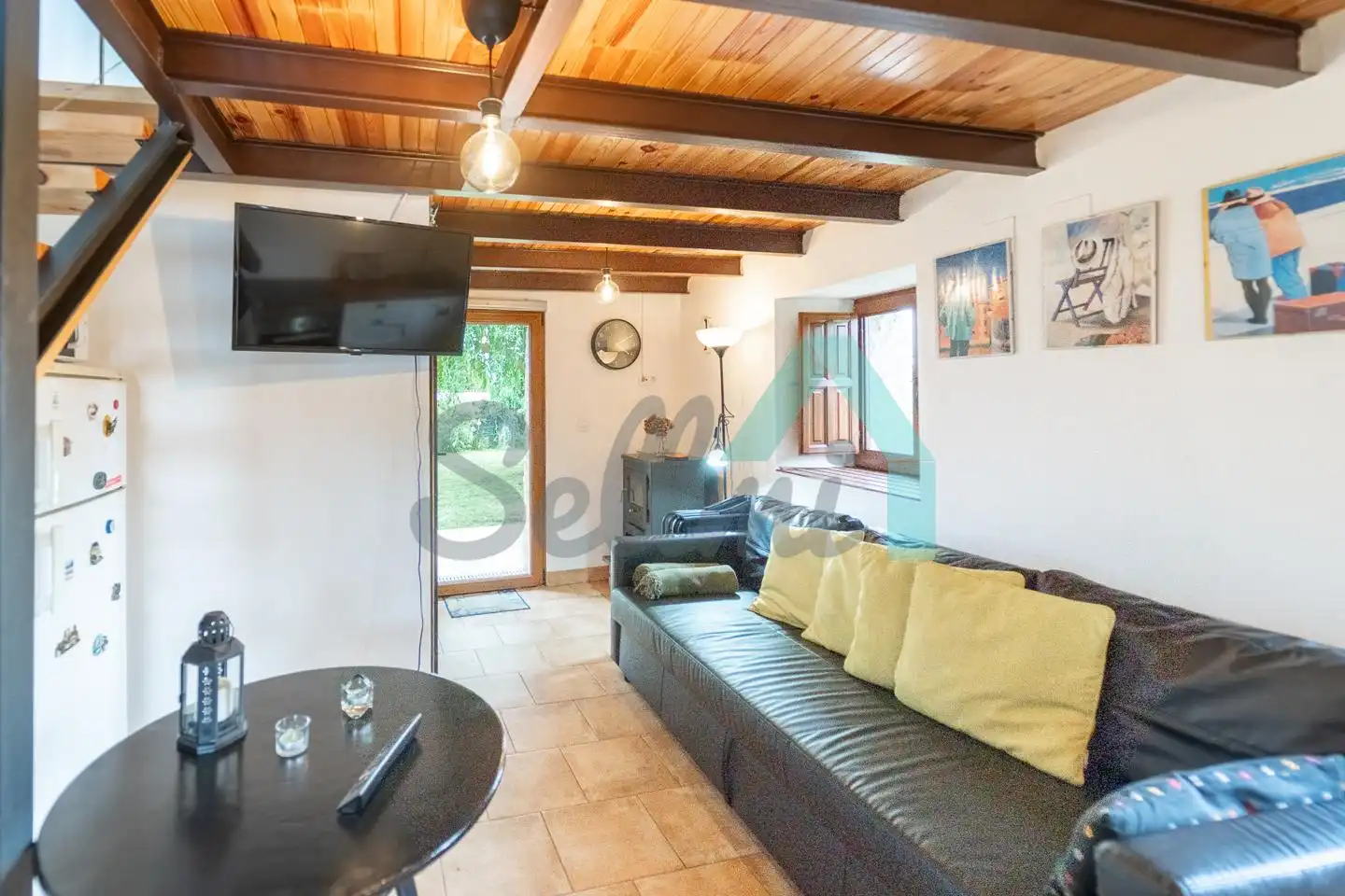 Sala de estar de Casa adosada de alquiler en Oviedo  con Jardín privado, Parquet y Terraza
