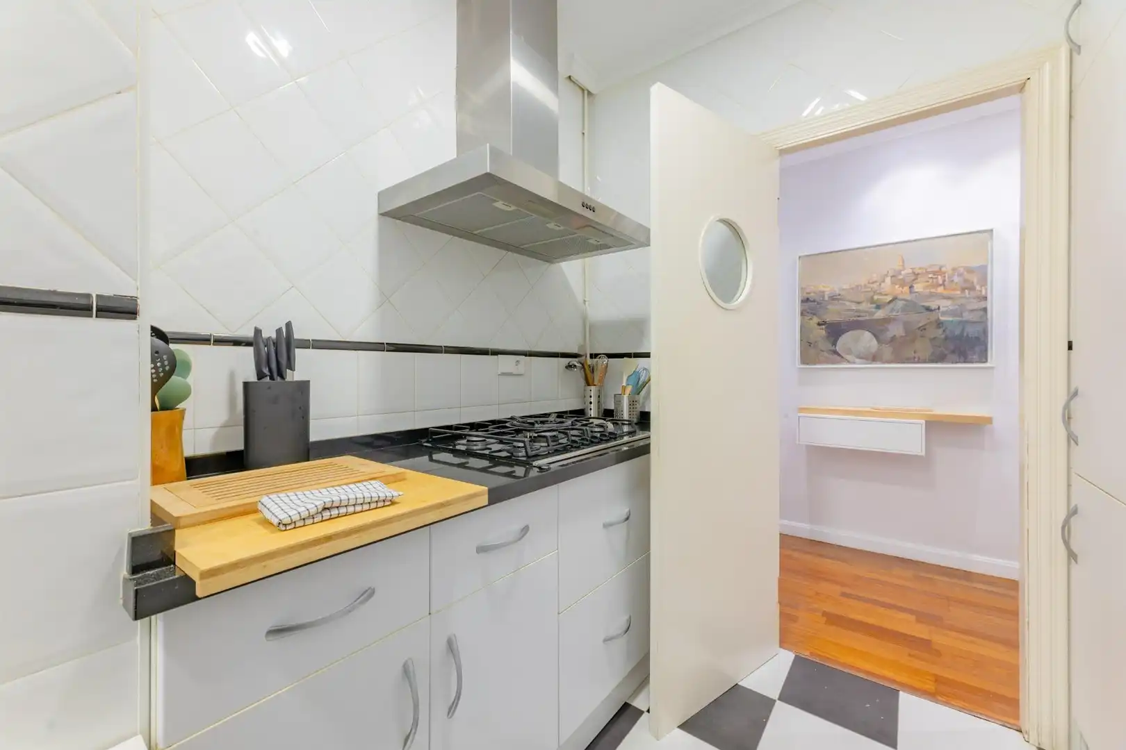 Cocina de Piso de alquiler en Valencia con Aire acondicionado, Calefacción y Amueblado