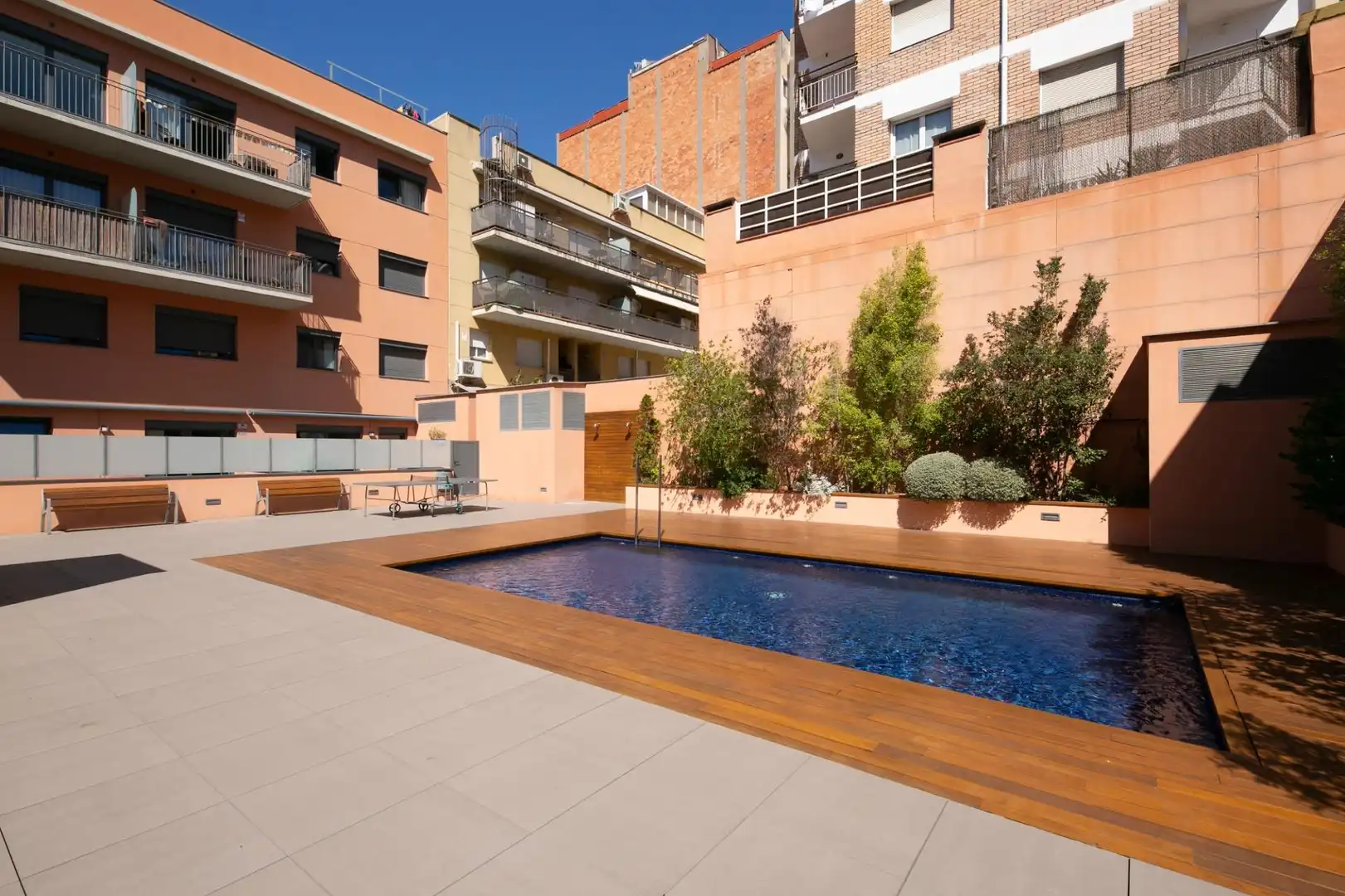 Swimming pool of Duplexes for sale in Barcelona  with Parquet flooring, Furnished and Community pool