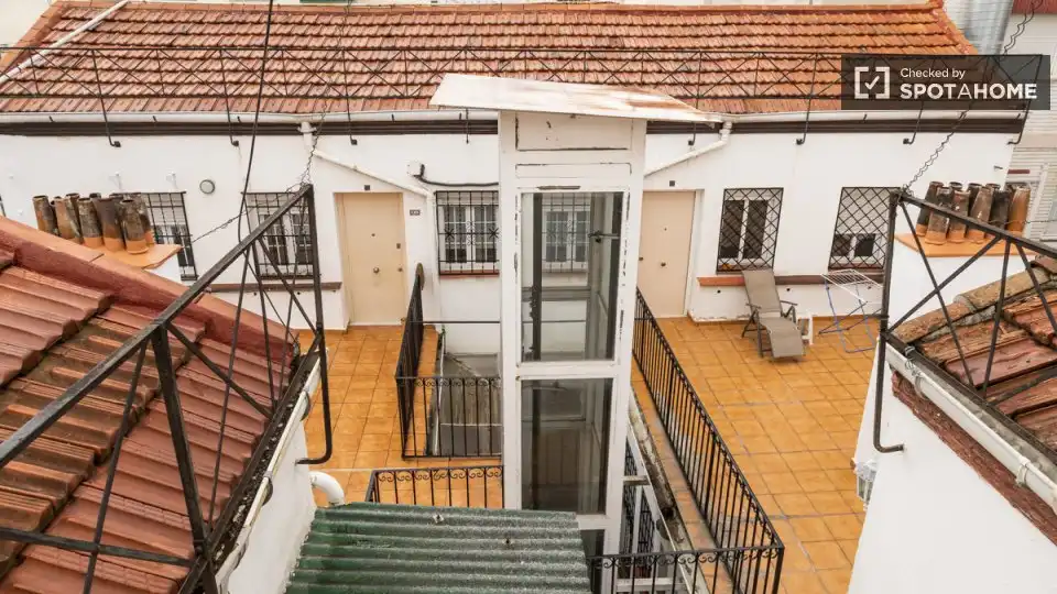 Terraza de Piso de alquiler en Madrid con Aire acondicionado, Calefacción y Amueblado