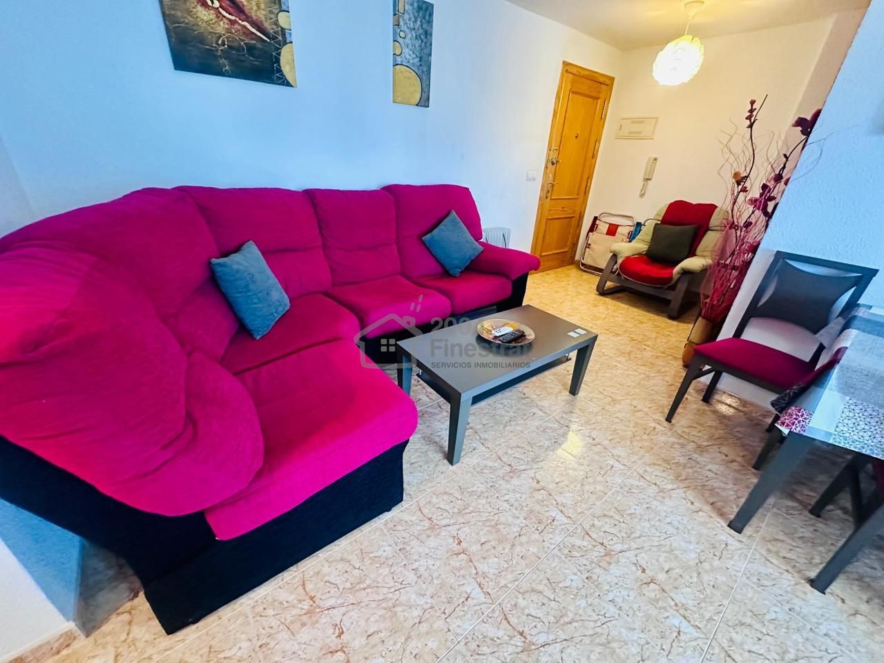 Living room of Flat to rent in Villajoyosa / La Vila Joiosa  with Air Conditioner, Terrace and Furnished