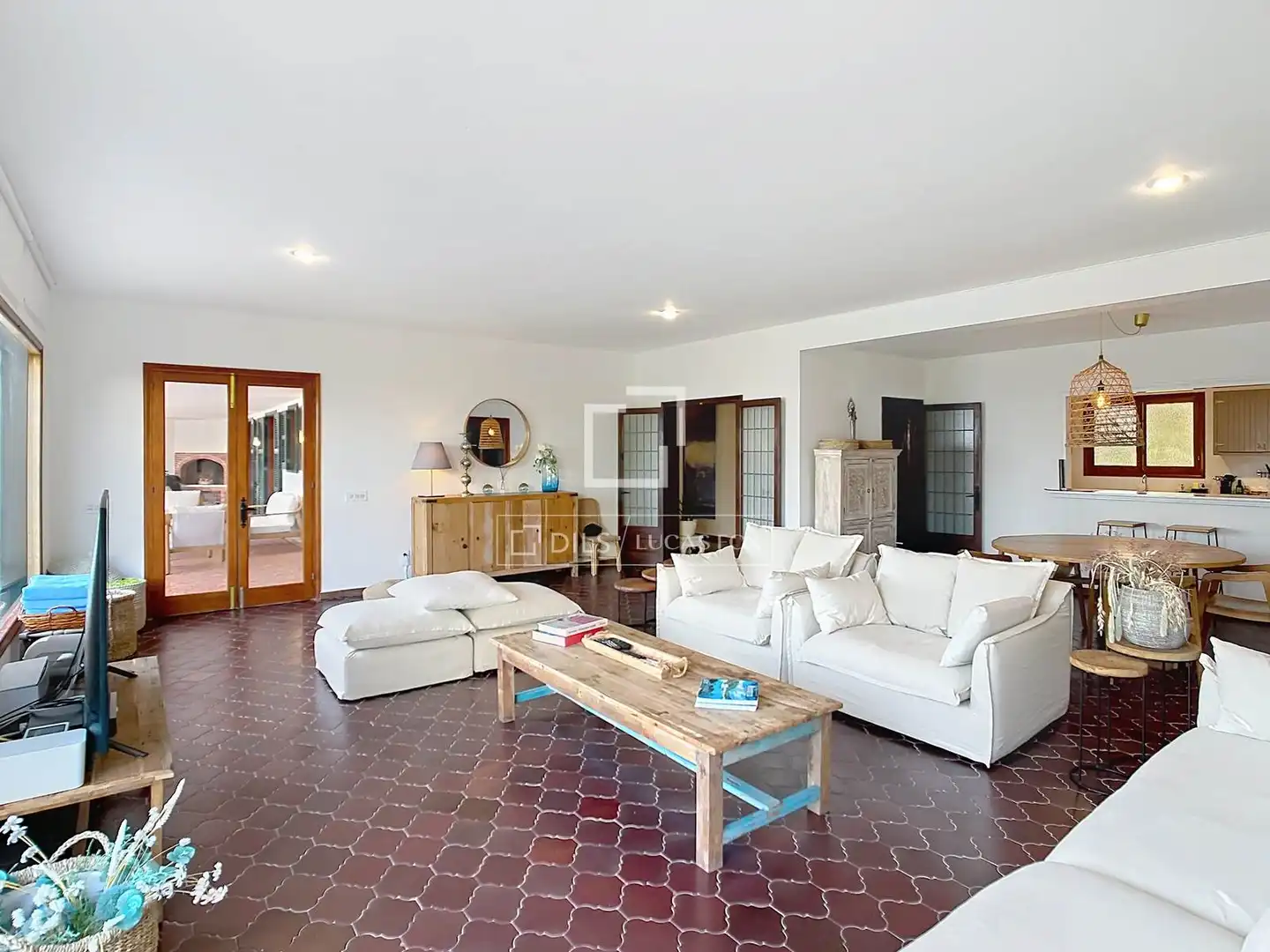 Sala d'estar de Casa o xalet de lloguer en Lloret de Mar amb Aire condicionat, Calefacció i Jardí privat