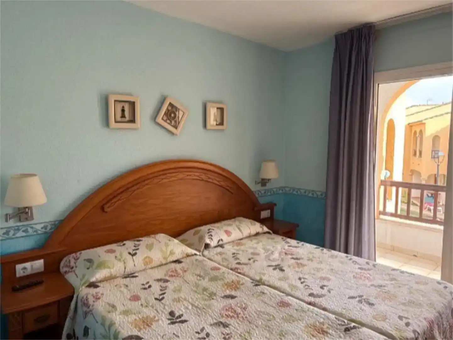 Dormitori de Apartament de lloguer en Peñíscola / Peníscola amb Aire condicionat, Jardí privat i Parquet