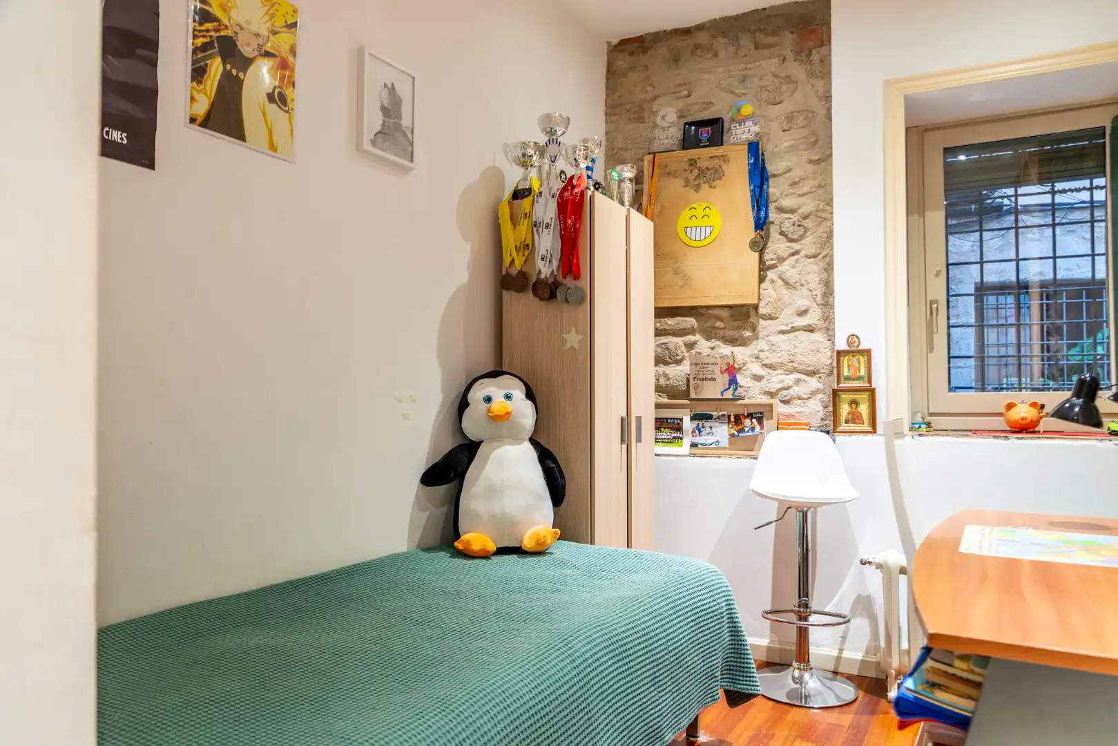 Schlafzimmer von Maisonette zur Miete in Girona mit Heizung, Möbliert und Ofen
