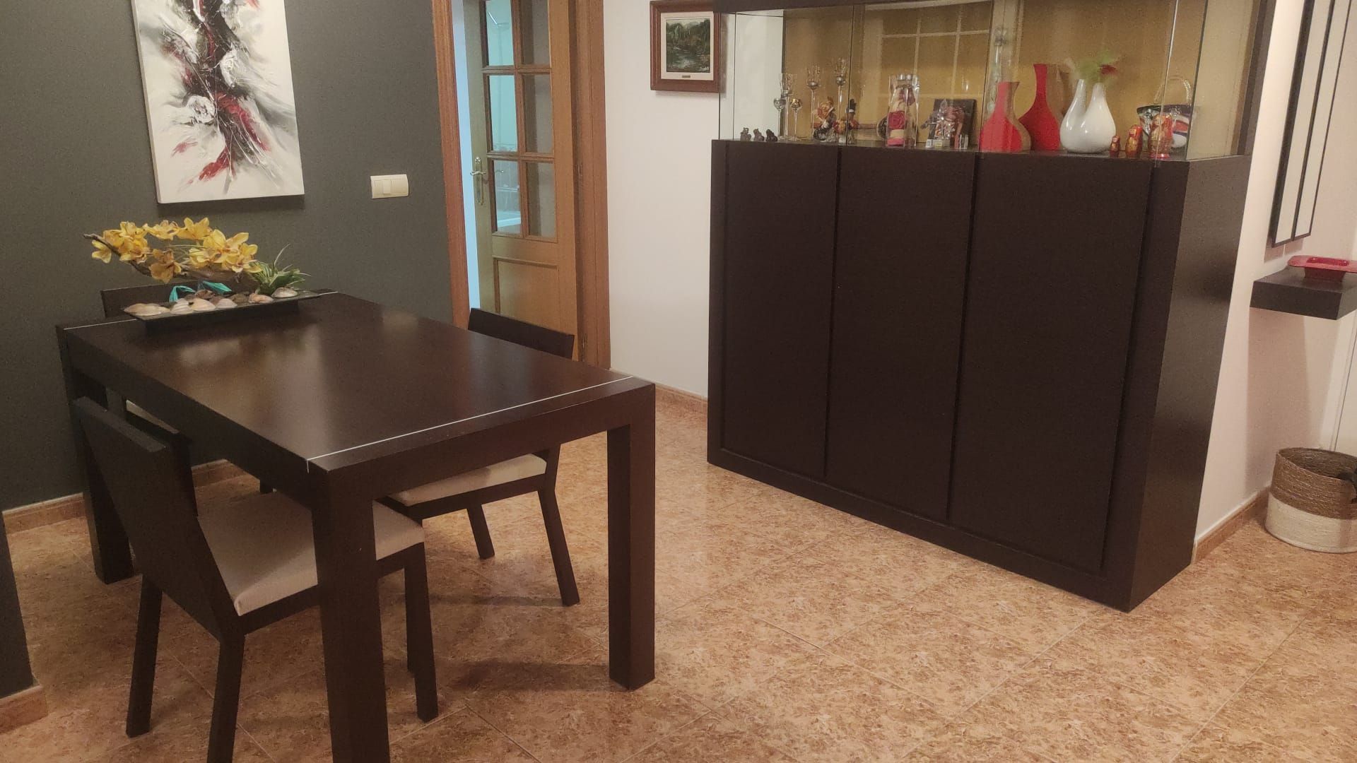 Menjador de Dúplex de lloguer en Cubelles amb Terrassa, Moblat i Piscina comunitària