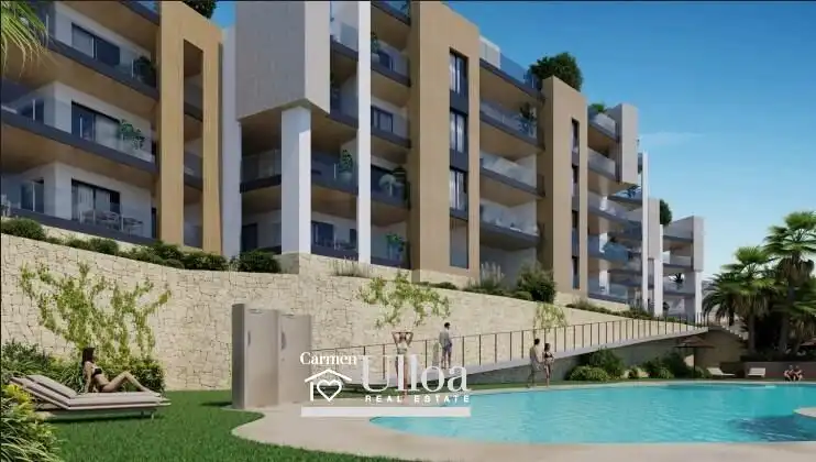 Vista exterior de Pis en venda en Mutxamel amb Aire condicionat, Jardí privat i Terrassa