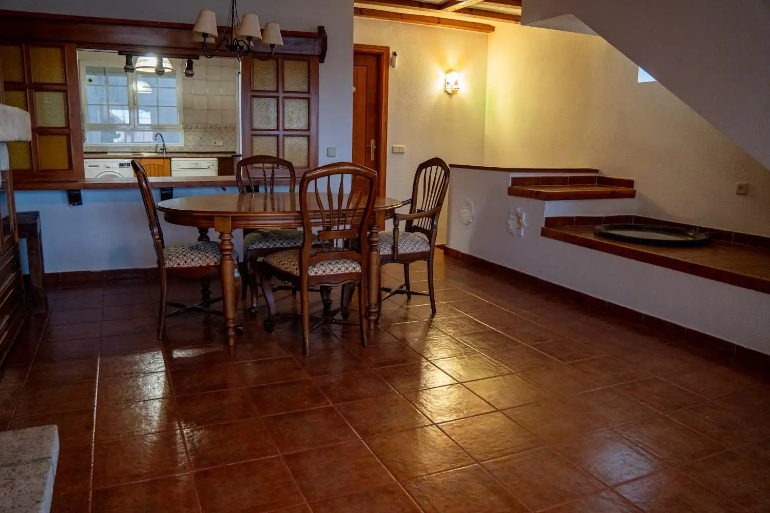 Esszimmer von Einfamilien-Reihenhaus zur Miete in Miraflores de la Sierra mit Heizung, Möbliert und Balkon