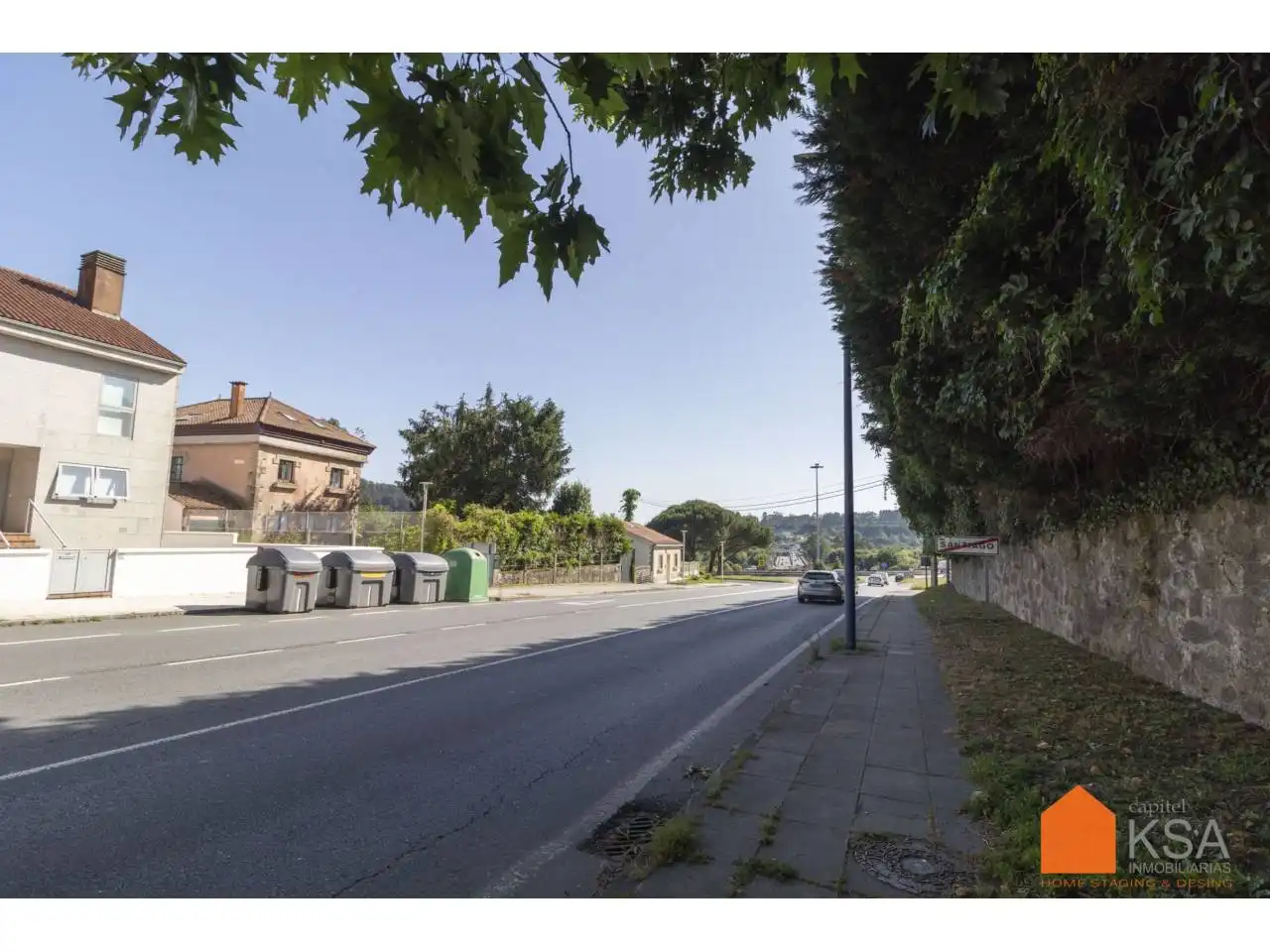 Vista exterior de Casa adosada en venta en Santiago de Compostela  con Jardín privado, Parquet y Terraza