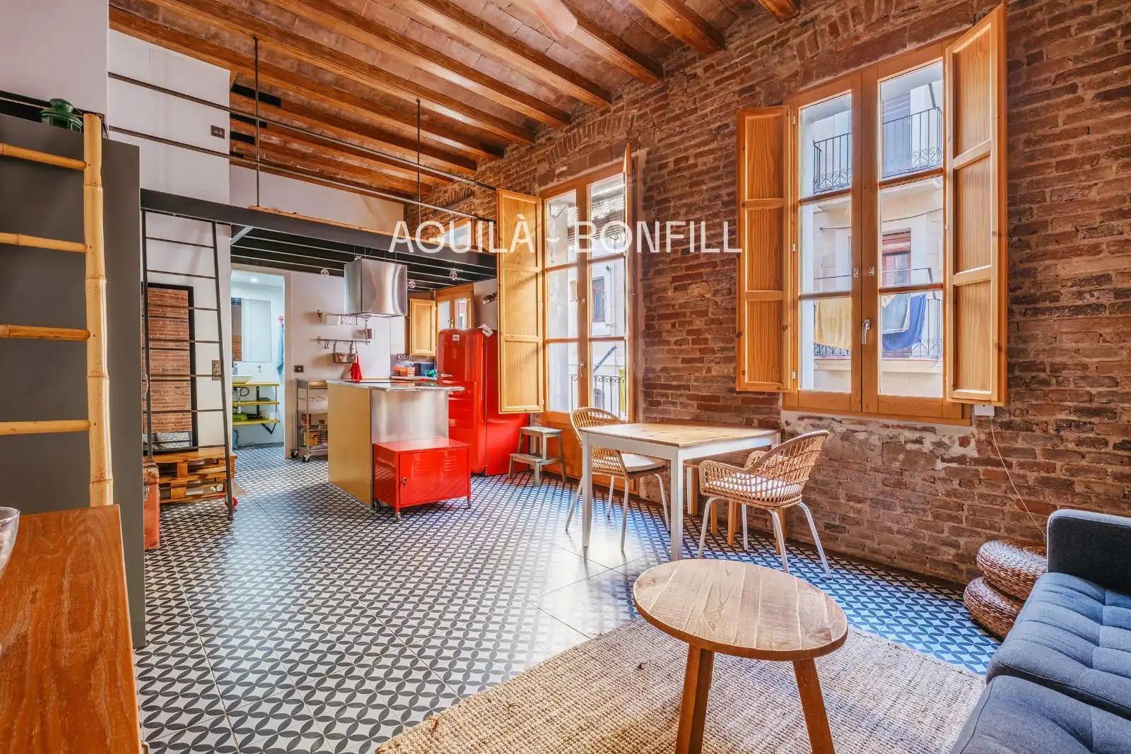 Kitchen of Flat for sale in Barcelona  with Terrace, Balcony and Alarm