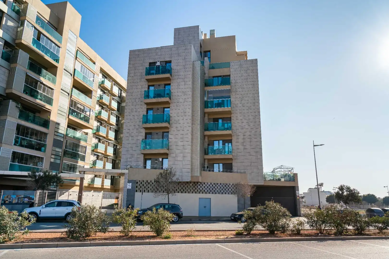 Exterior view of Flat for sale in Almería  with Air Conditioner, Terrace and Storage room