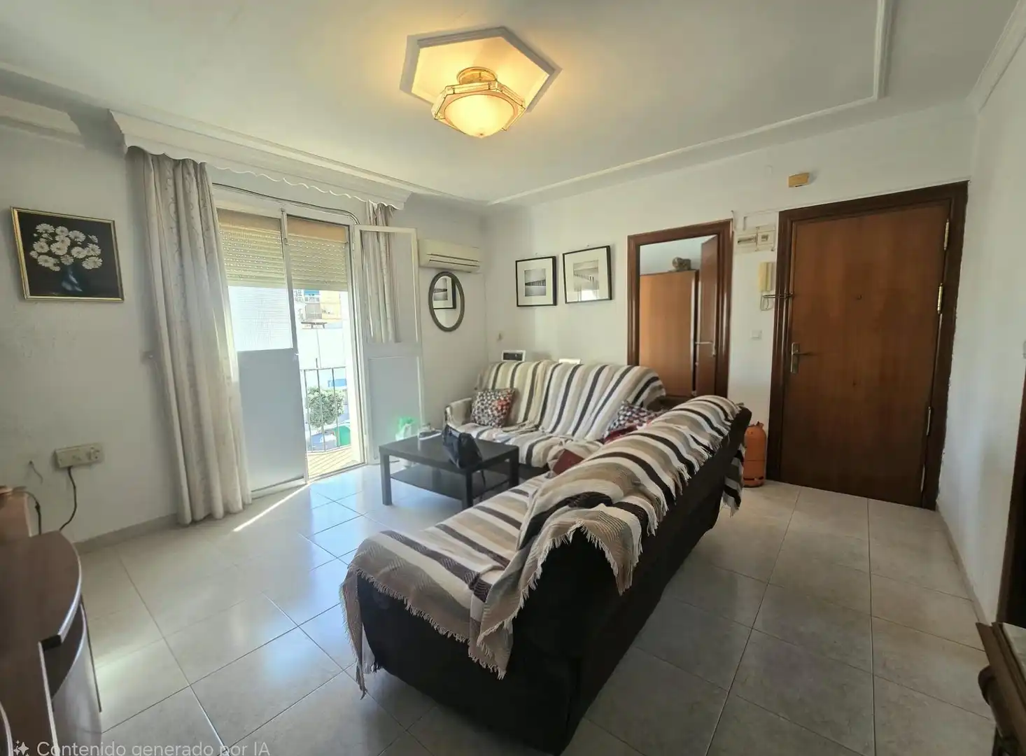 Living room of Flat for sale in Málaga  with Terrace, Storage room and Furnished