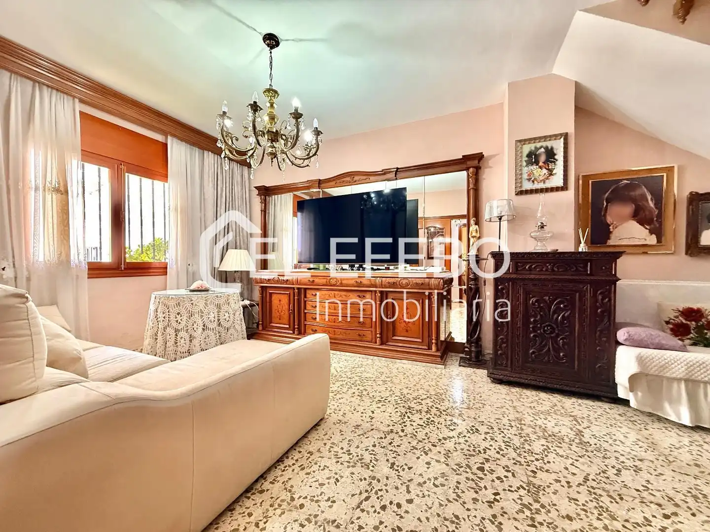Sala d'estar de Casa o xalet en venda en Villanueva del Rosario amb Terrassa, Traster i Balcó