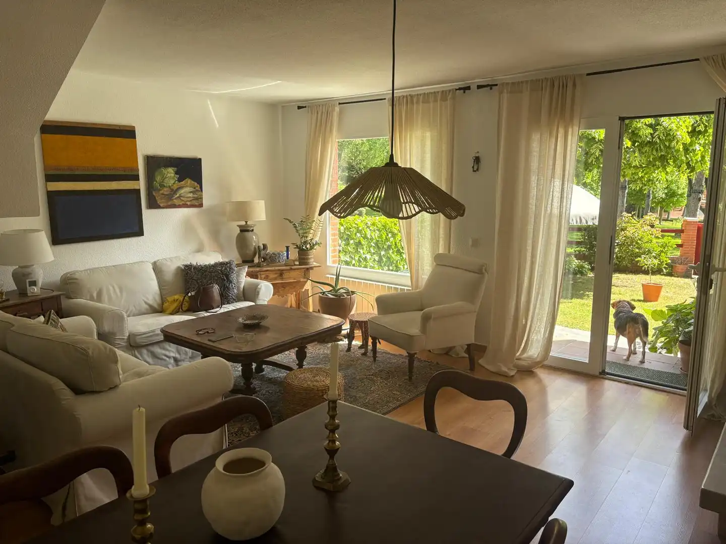 Living room of Houses for sale in Boadilla del Monte  with Heating, Private garden and Parquet flooring