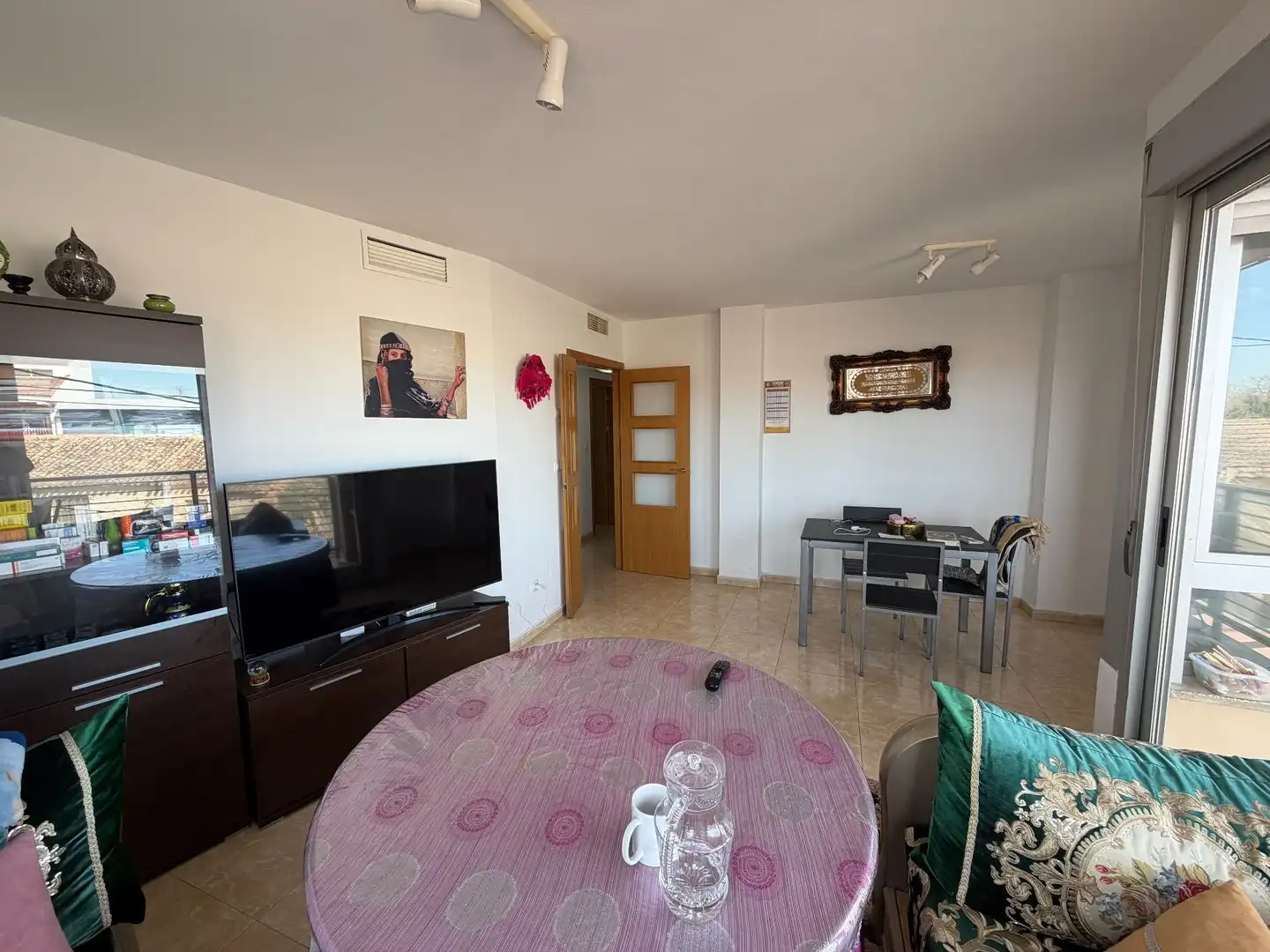 Living room of Flat for sale in Murcia  with Air Conditioner, Terrace and Furnished