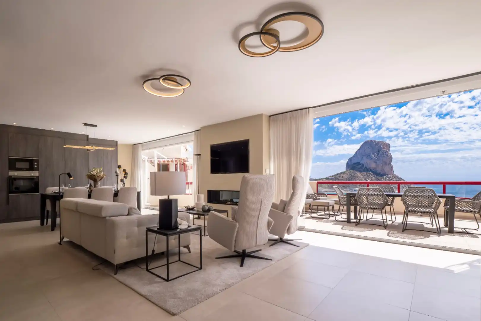 Living room of Attic for sale in Calpe / Calp  with Air Conditioner, Heating and Terrace