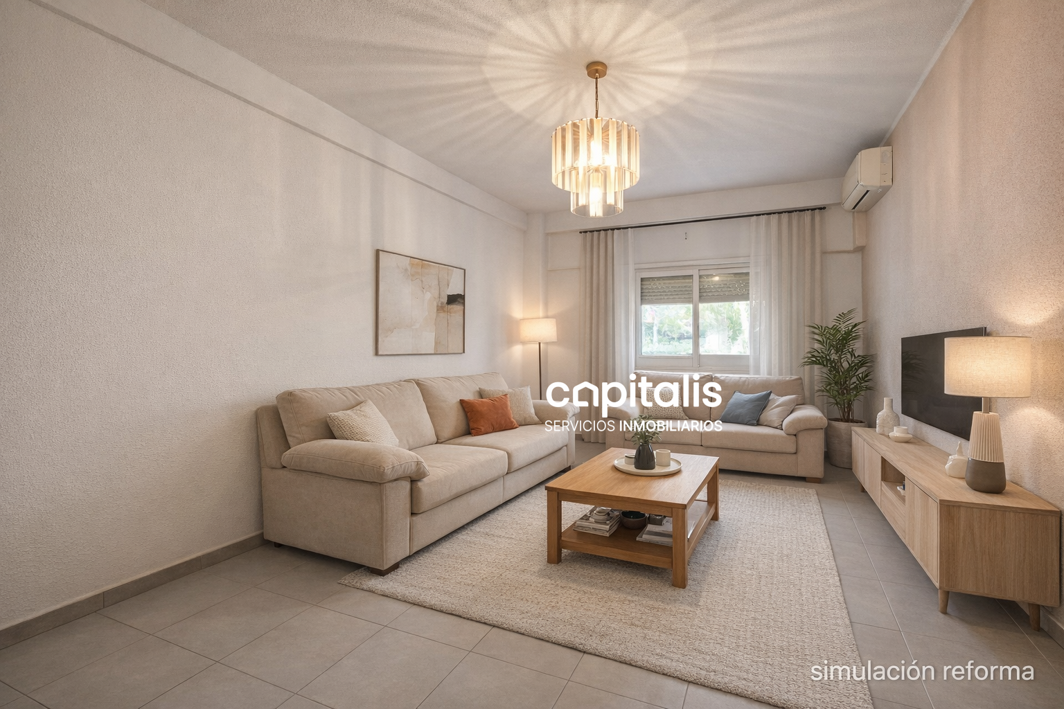 Sala d'estar de Pis en venda en  Madrid Capital amb Aire condicionat, Calefacció i Terrassa