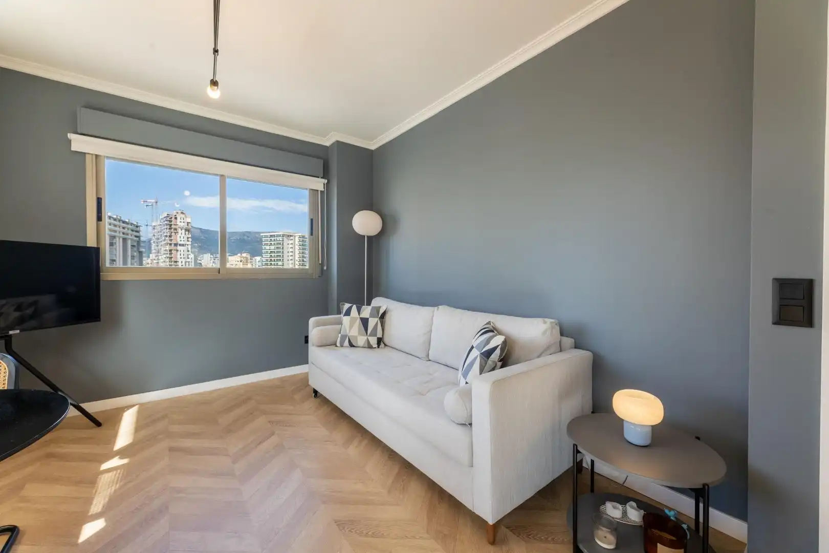 Living room of Apartments for rent in Calpe / Calp  with Air Conditioner, Parquet flooring and Terrace