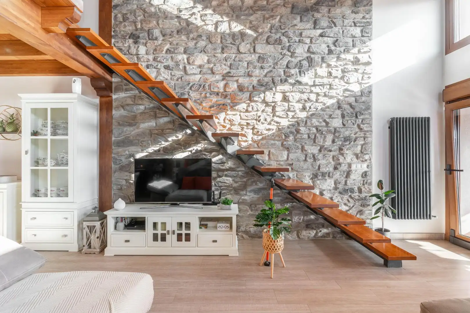 Sala d'estar de Casa o xalet en venda en Langreo amb Calefacció, Jardí privat i Terrassa
