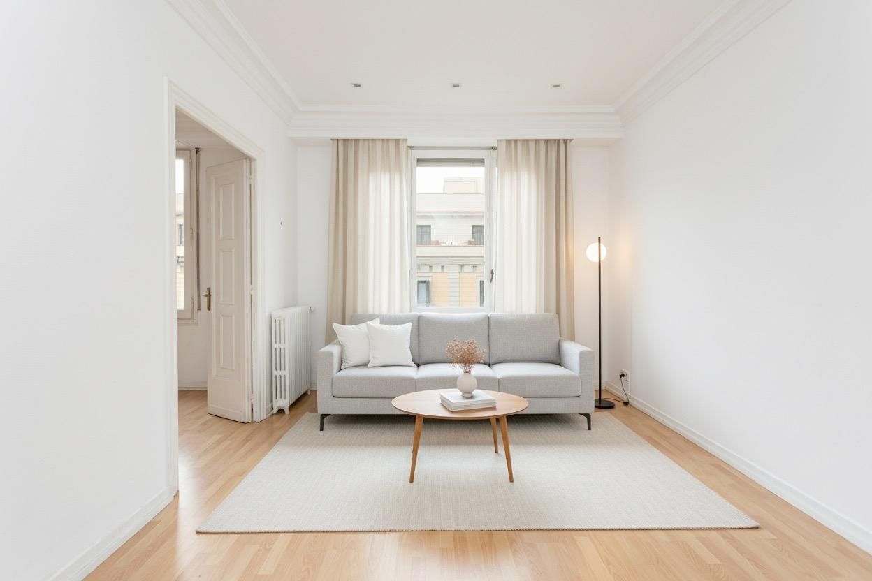 Sala d'estar de Pis en venda en  Barcelona Capital amb Calefacció