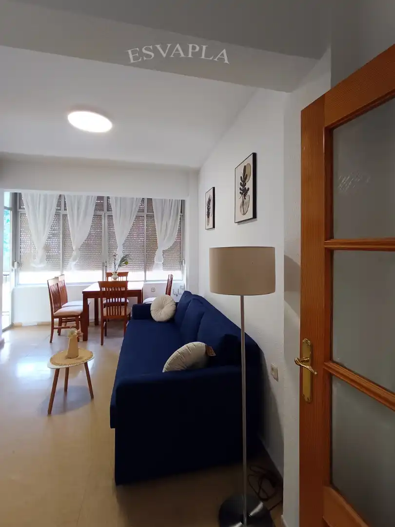 Sala d'estar de Pis de lloguer en Alicante / Alacant amb Aire condicionat, Moblat i Forn