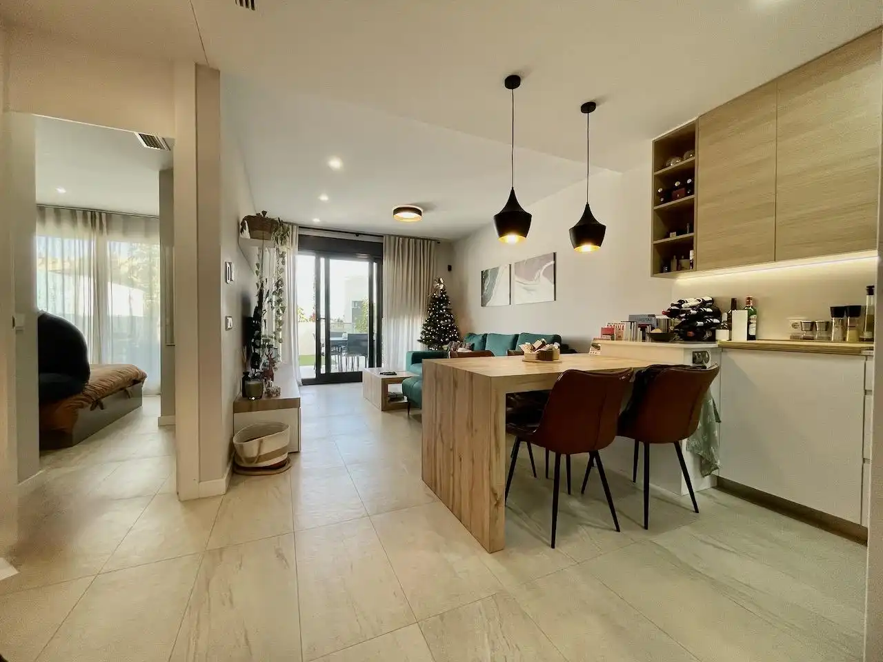 Wohnzimmer von Wohnung zum Verkauf in Finestrat mit Klimaanlage, Heizung und Terrasse