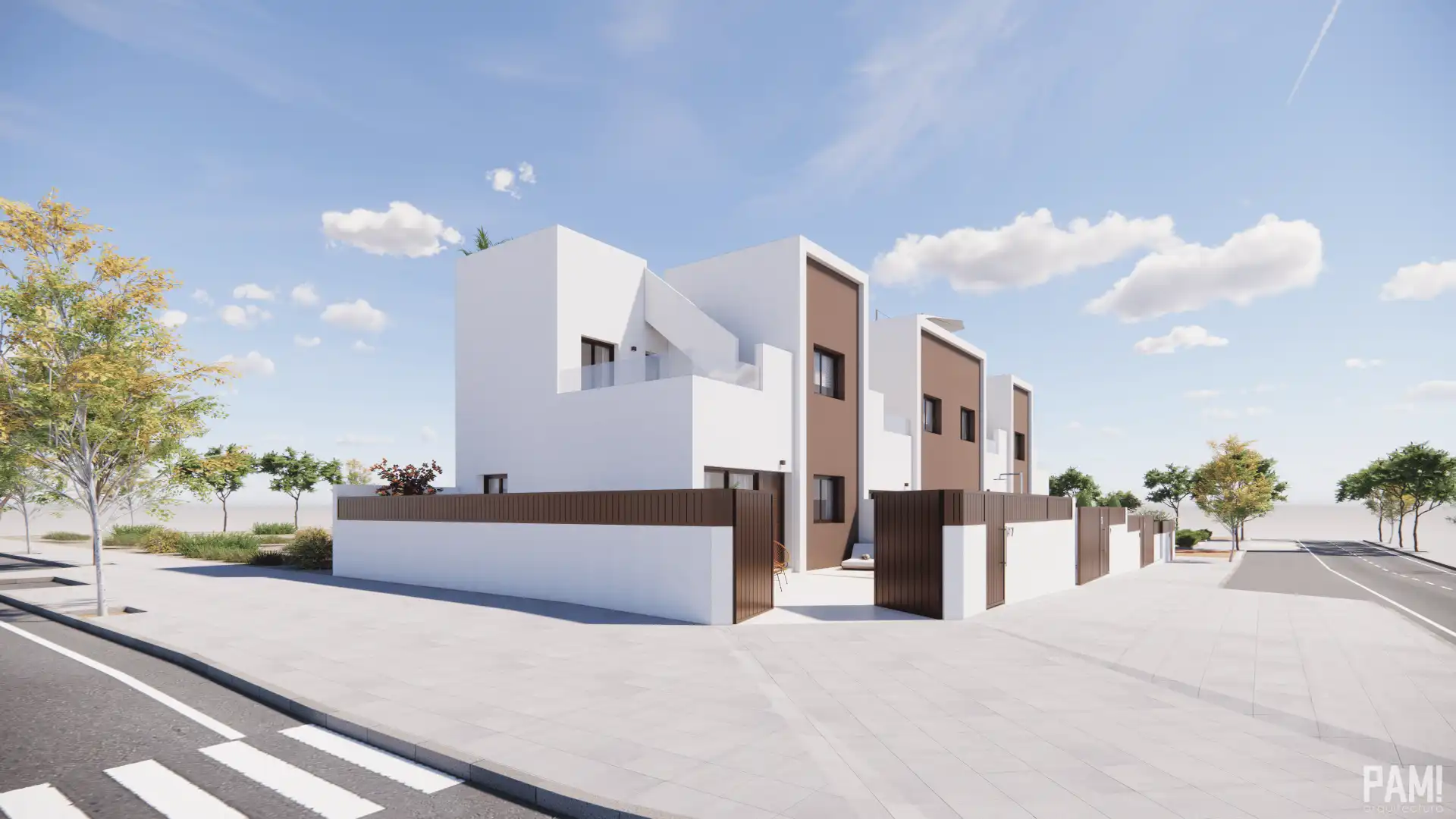Vista exterior de Casa adosada en venta en Pilar de la Horadada con Aire acondicionado, Terraza y Piscina