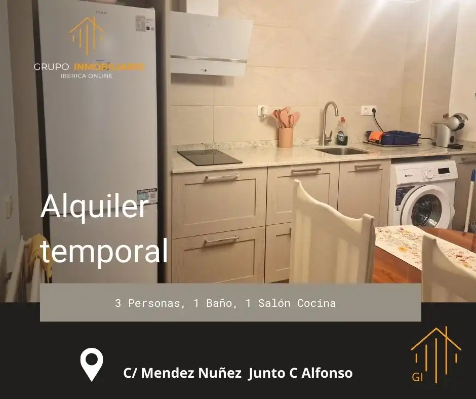 Cuina de Apartament de lloguer en Zaragoza amb Calefacció, Moblat i Forn