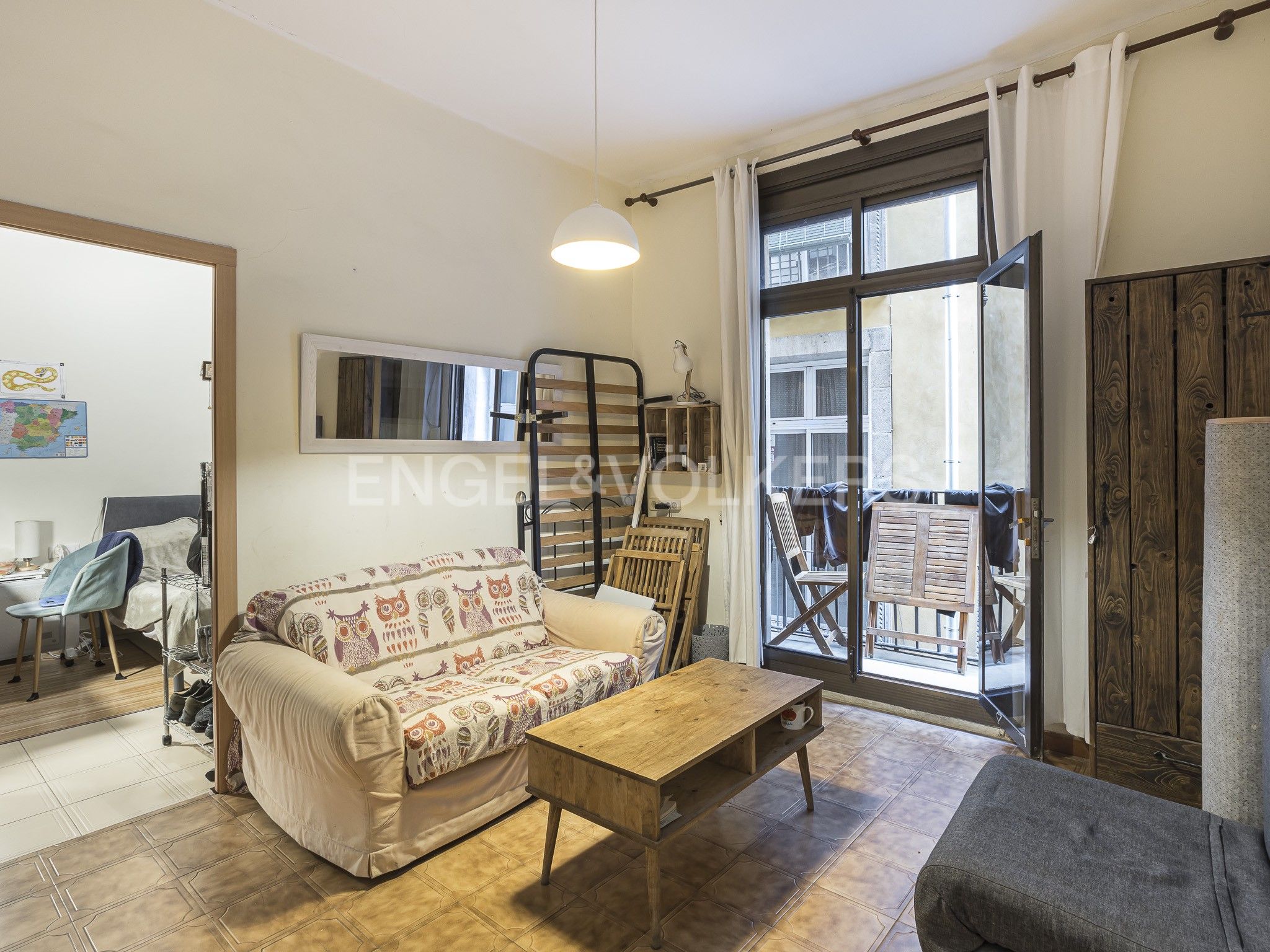 Sala d'estar de Apartament en venda en  Barcelona Capital amb Calefacció i Balcó