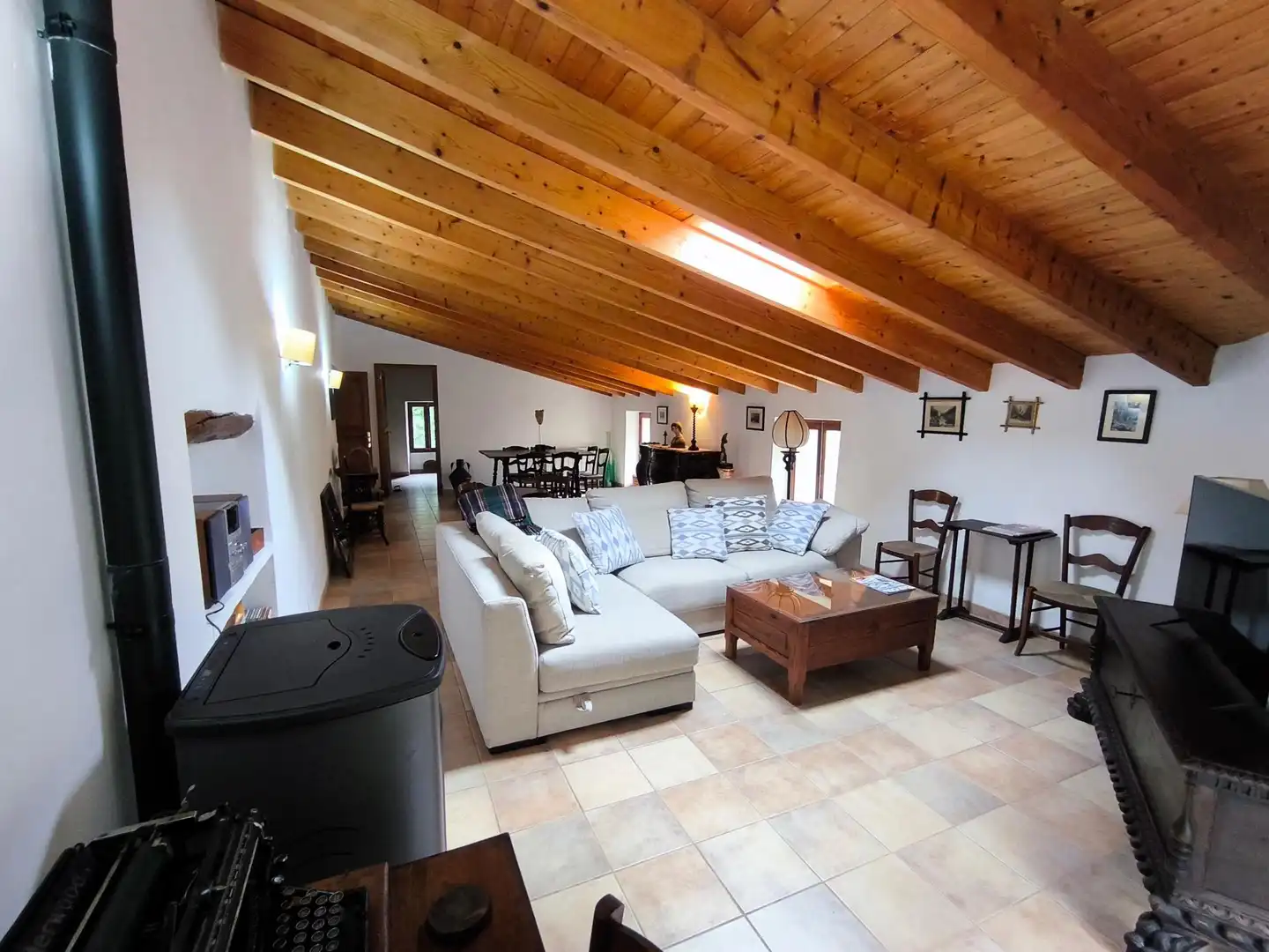Sala d'estar de Finca rústica de lloguer en Sóller amb Calefacció