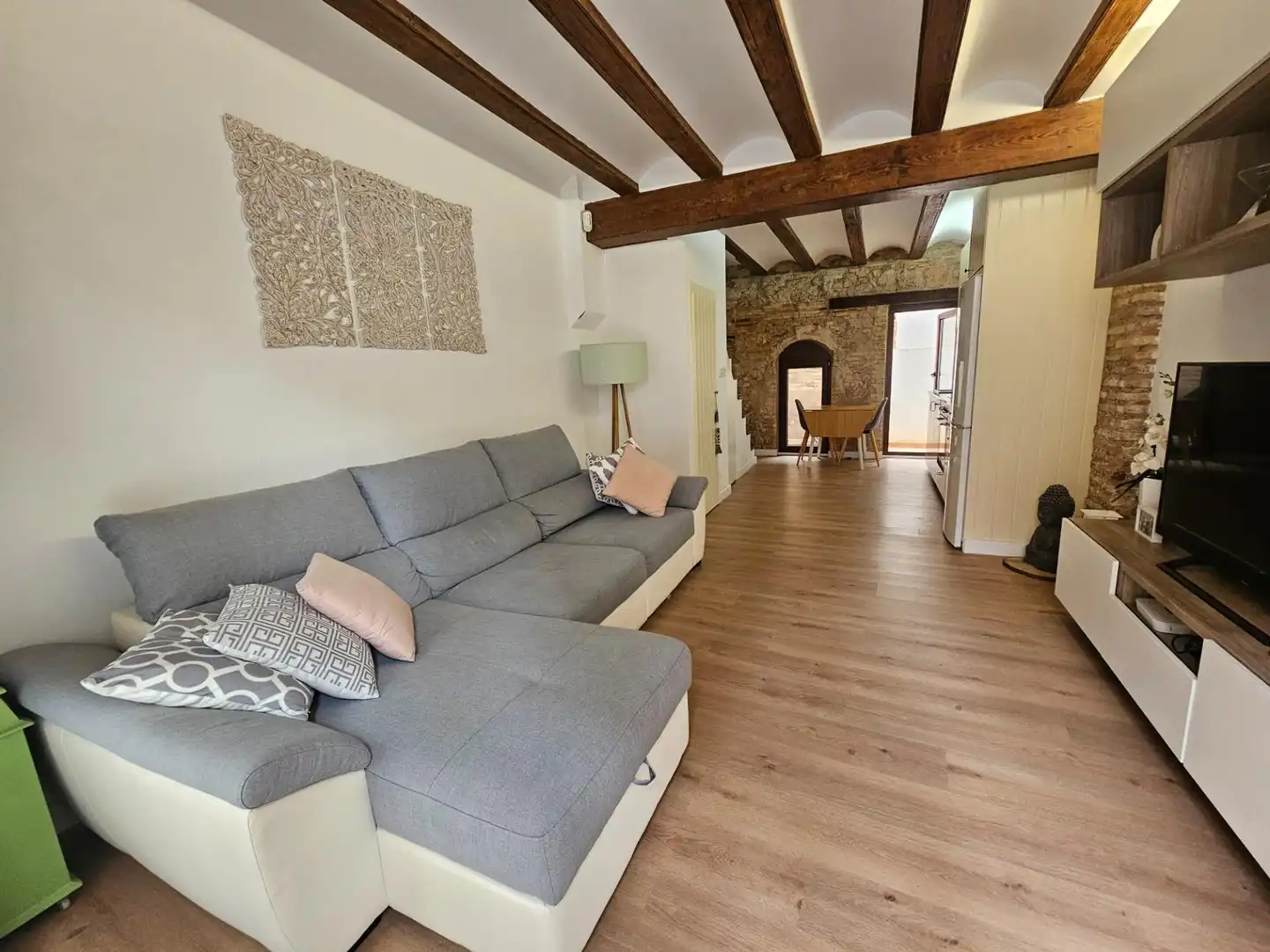 Sala d'estar de Casa adosada en venda en Valencia amb Aire condicionat, Parquet i Terrassa