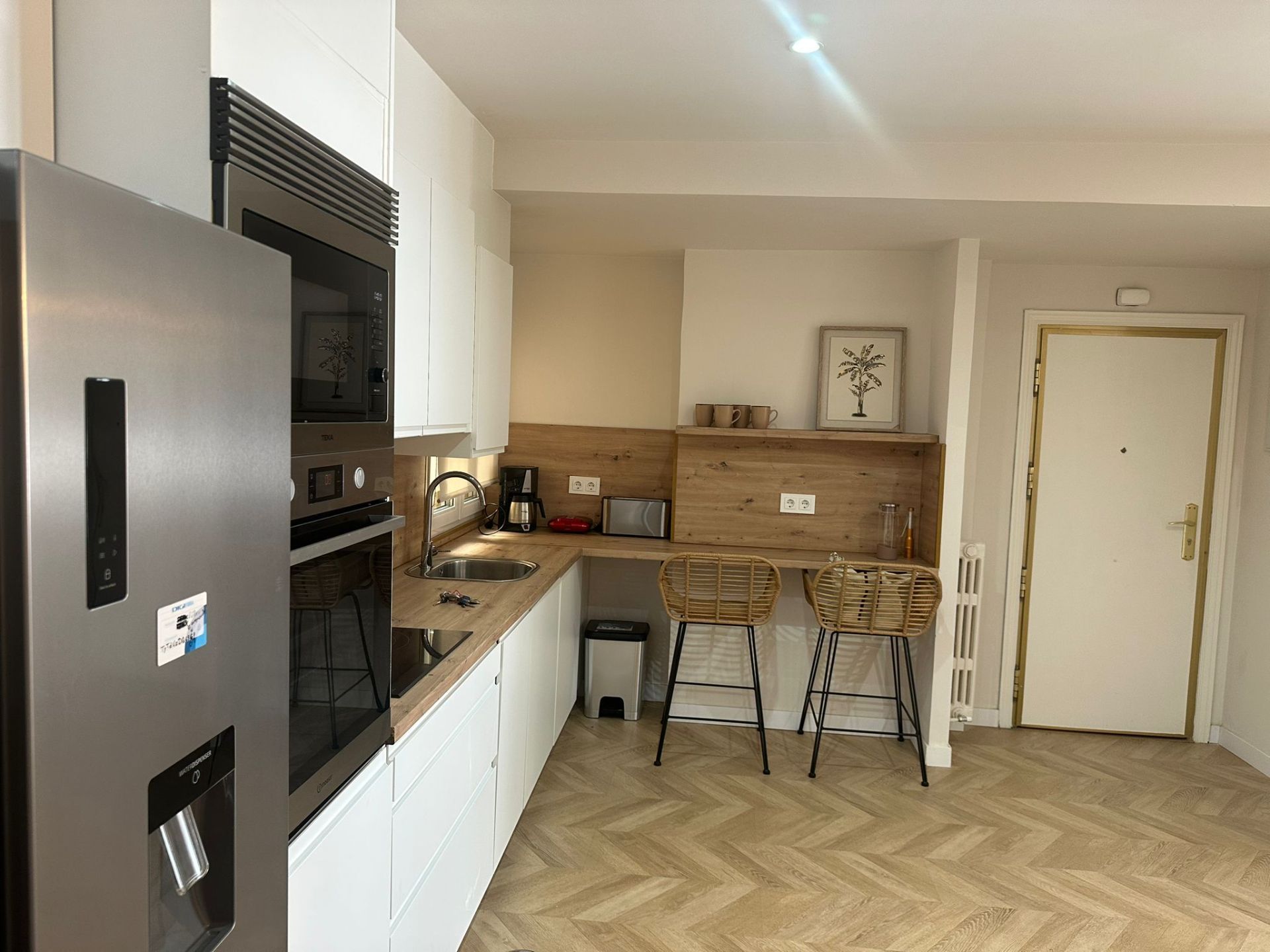 Kitchen of Flat to rent in  Madrid Capital  with Heating, Terrace and Furnished