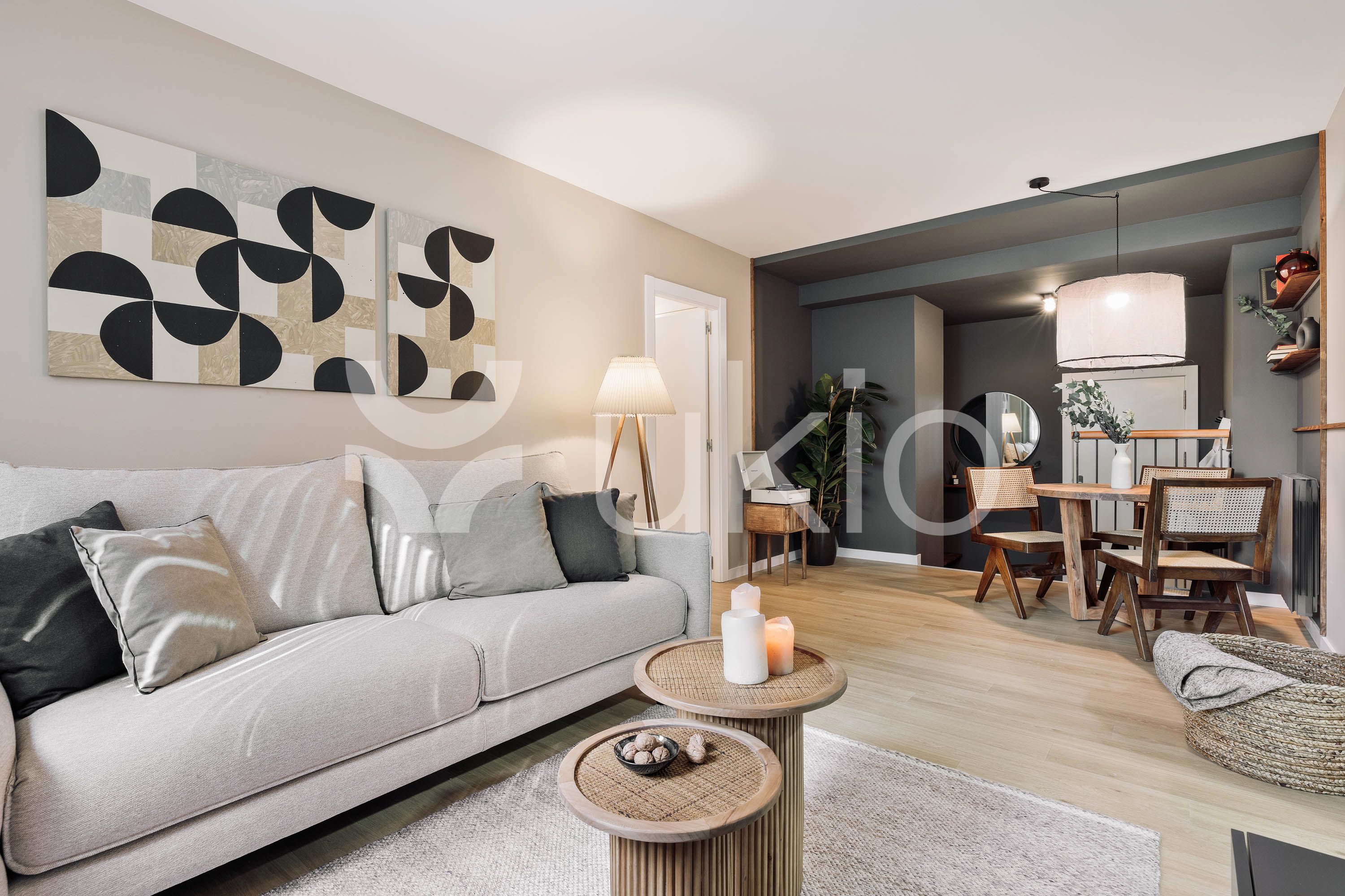 Living room of Apartment to rent in  Barcelona Capital  with Air Conditioner, Heating and Furnished