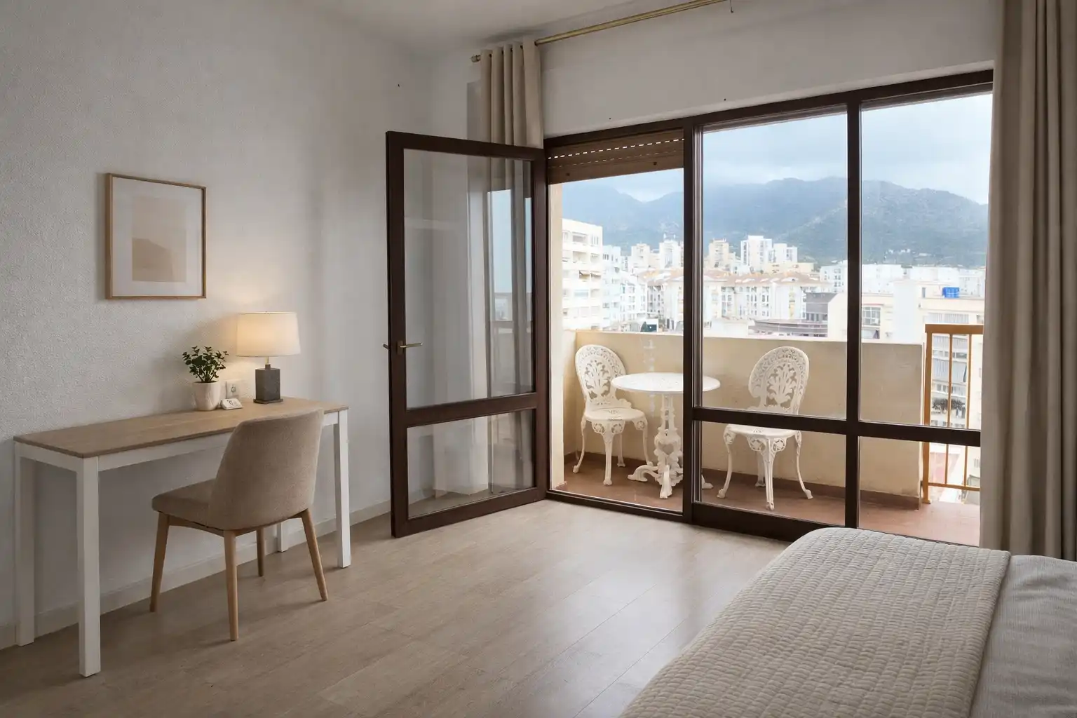 Schlafzimmer von Wohnungen zum Verkauf in Marbella mit Klimaanlage, Terrasse und Möbliert