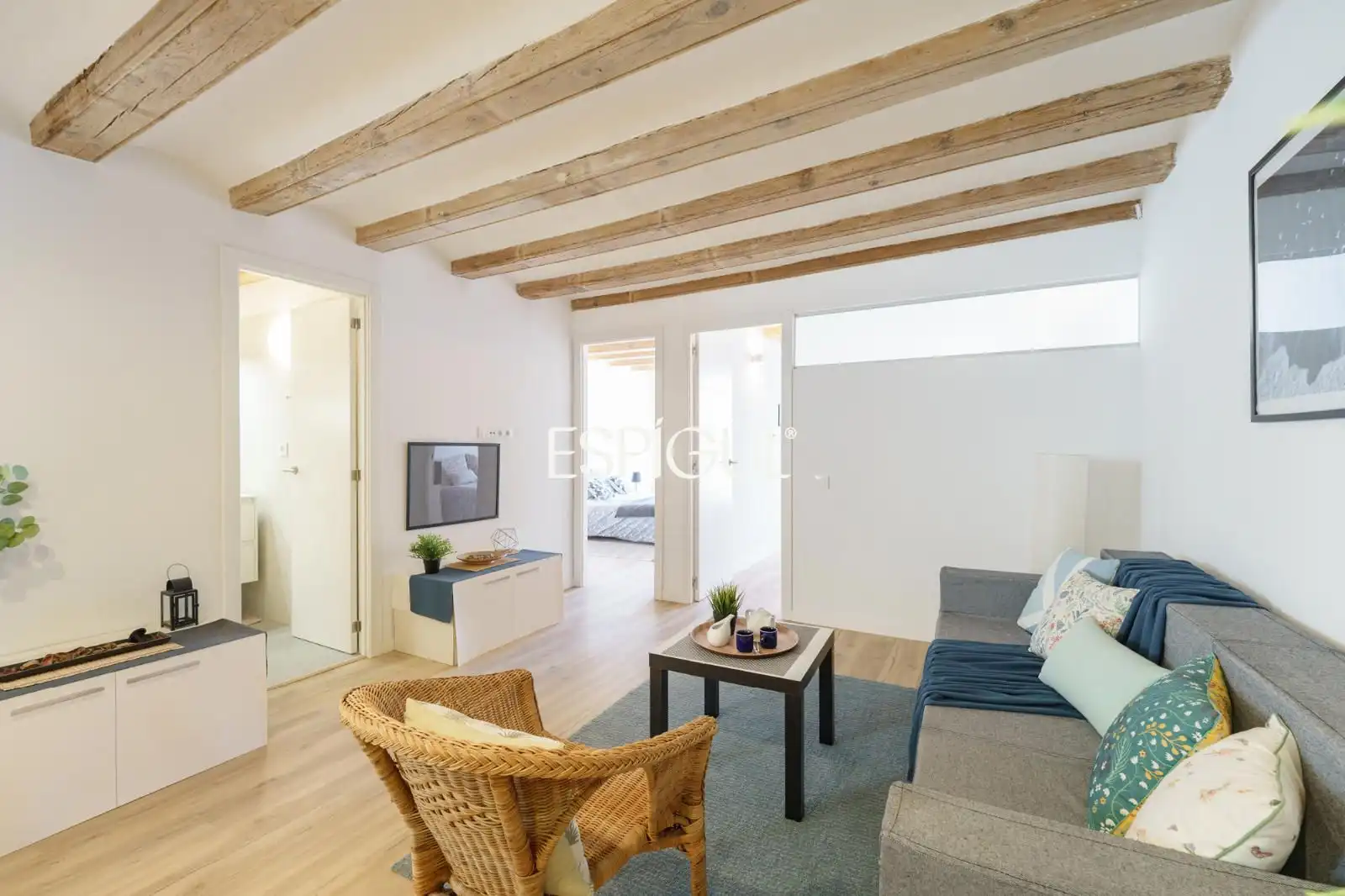 Sala d'estar de Pis en venda en Barcelona amb Aire condicionat, Calefacció i Terrassa