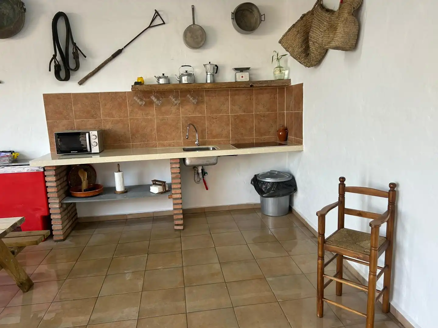 Cocina de Finca rústica de alquiler en Barbate con Aire acondicionado, Terraza y Piscina
