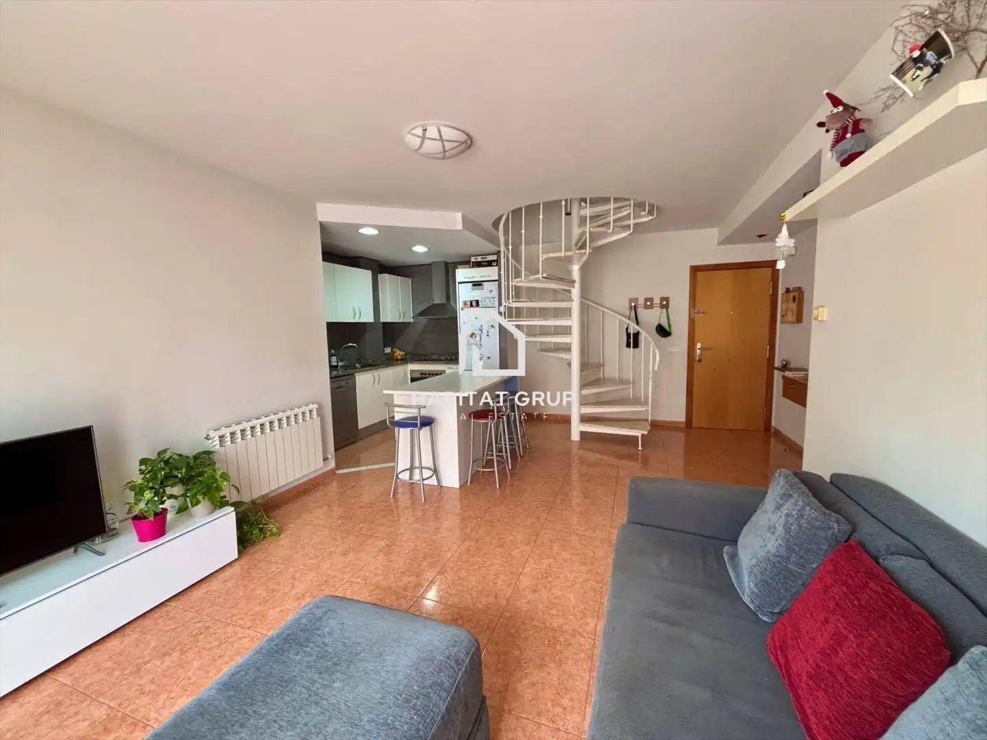 Sala de estar de Dúplex en venta en Llagostera con Aire acondicionado, Calefacción y Terraza