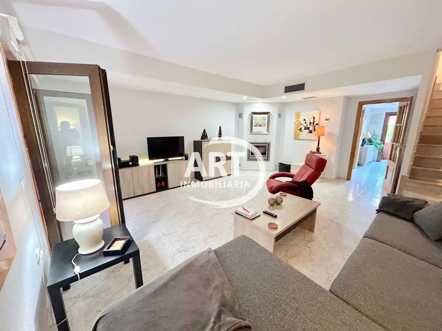 Sala d'estar de Casa adosada en venda en Bétera amb Aire condicionat, Calefacció i Terrassa