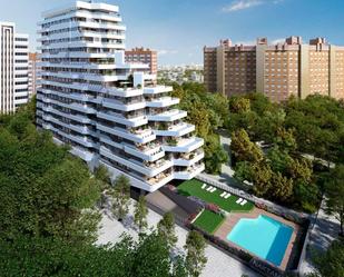 Exterior view of Apartment for sale in  Madrid Capital  with Air Conditioner, Heating and Terrace