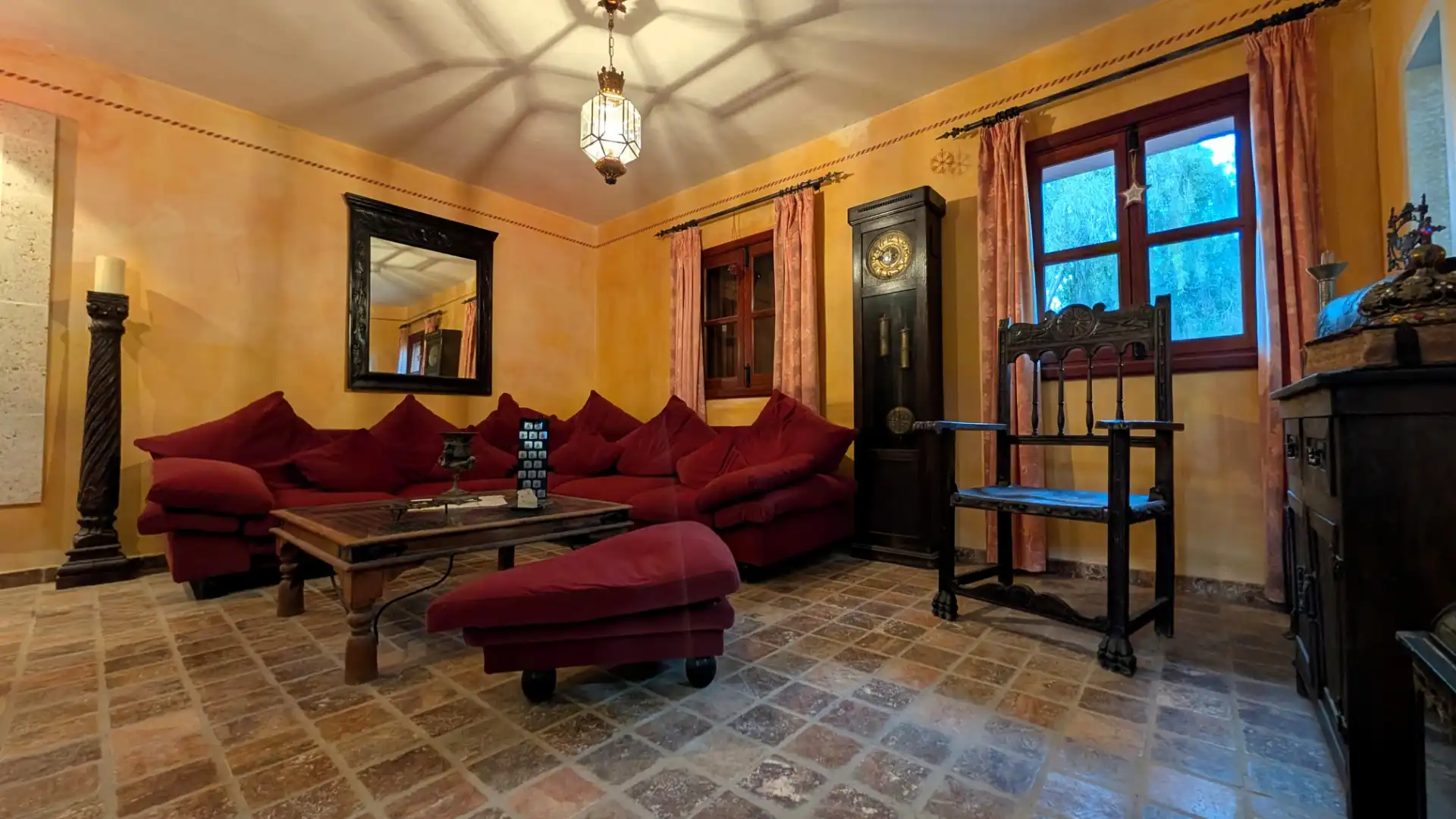 Sala d'estar de Casa o xalet en venda en Pájara amb Jardí privat, Terrassa i Piscina