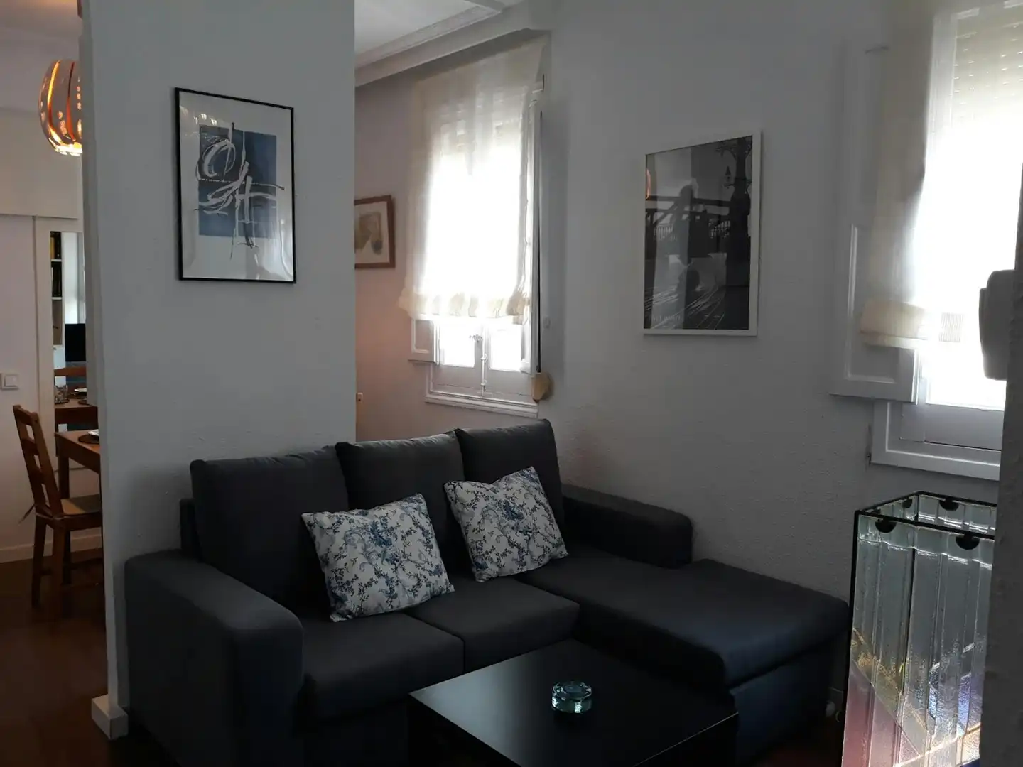 Living room of Flat for share in Madrid  with Washing machine