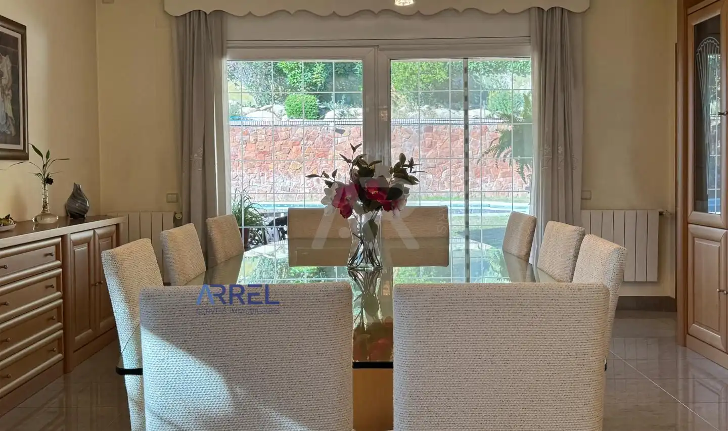 Comedor de Casa o chalet en venta en Vallromanes con Jardín privado, Terraza y Piscina