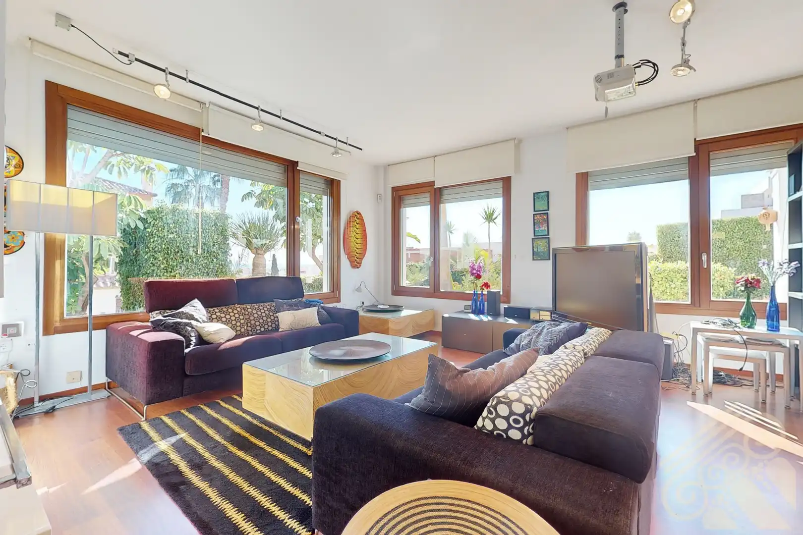 Sala de estar de Casa o chalet en venta en Mojácar con Aire acondicionado, Jardín privado y Parquet