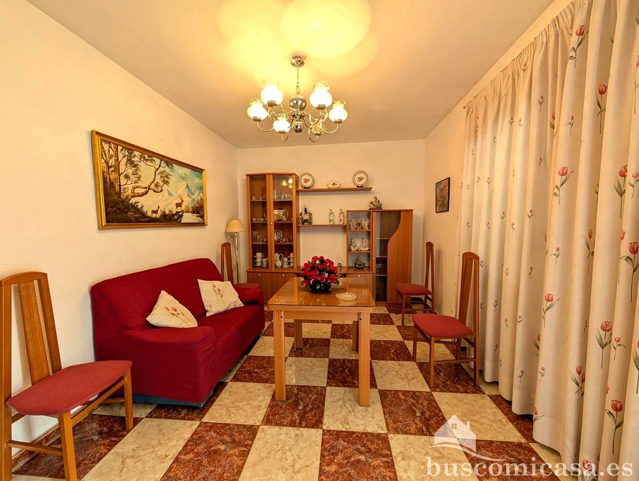 Sala d'estar de Pis en venda en Linares amb Terrassa, Moblat i Balcó