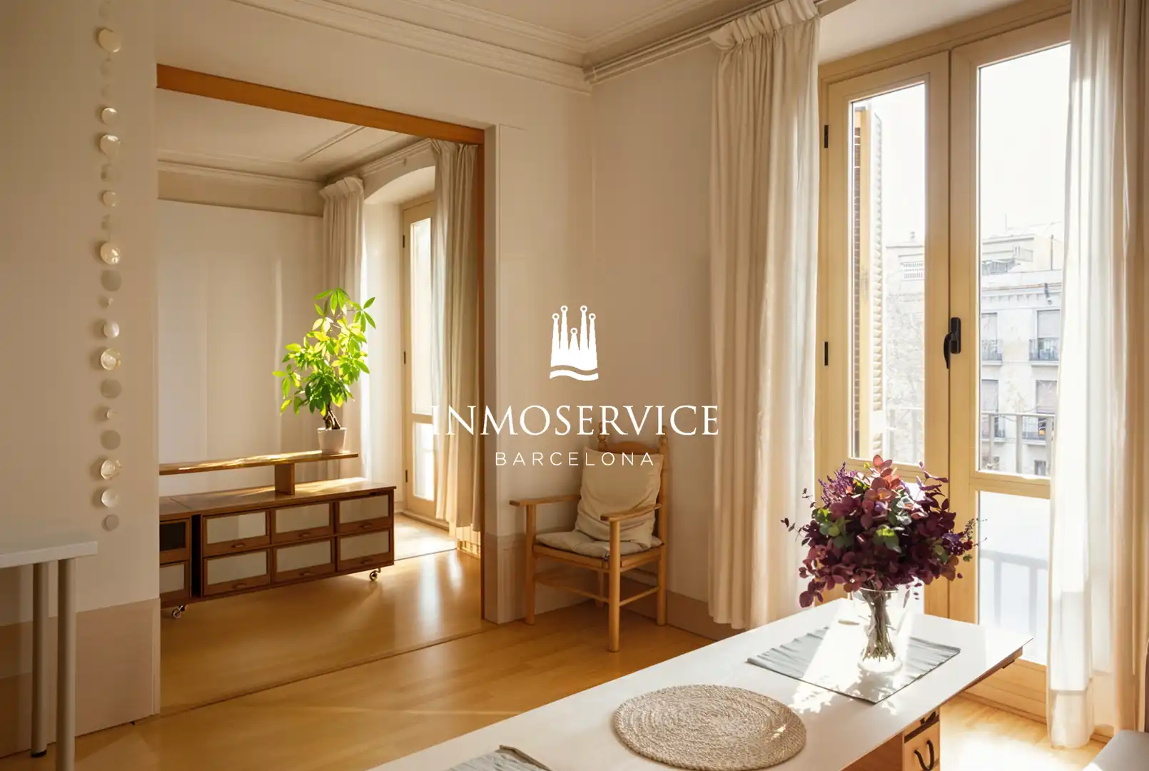 Wohnzimmer von Wohnung zum Verkauf in Barcelona mit Heizung, Parkett und Abstellraum
