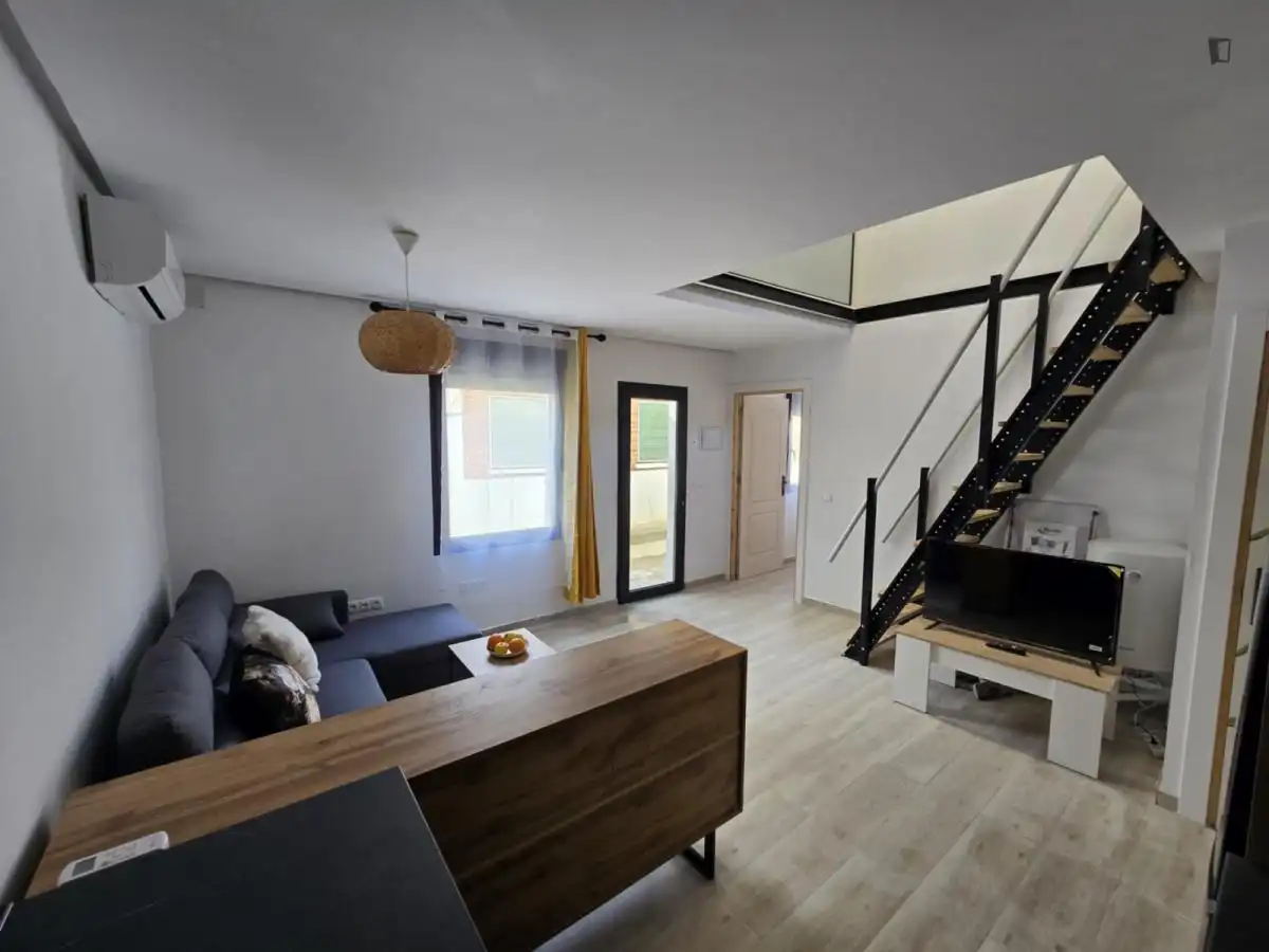 Sala de estar de Casa o chalet de alquiler en Madrid con Aire acondicionado, Amueblado y Lavadora
