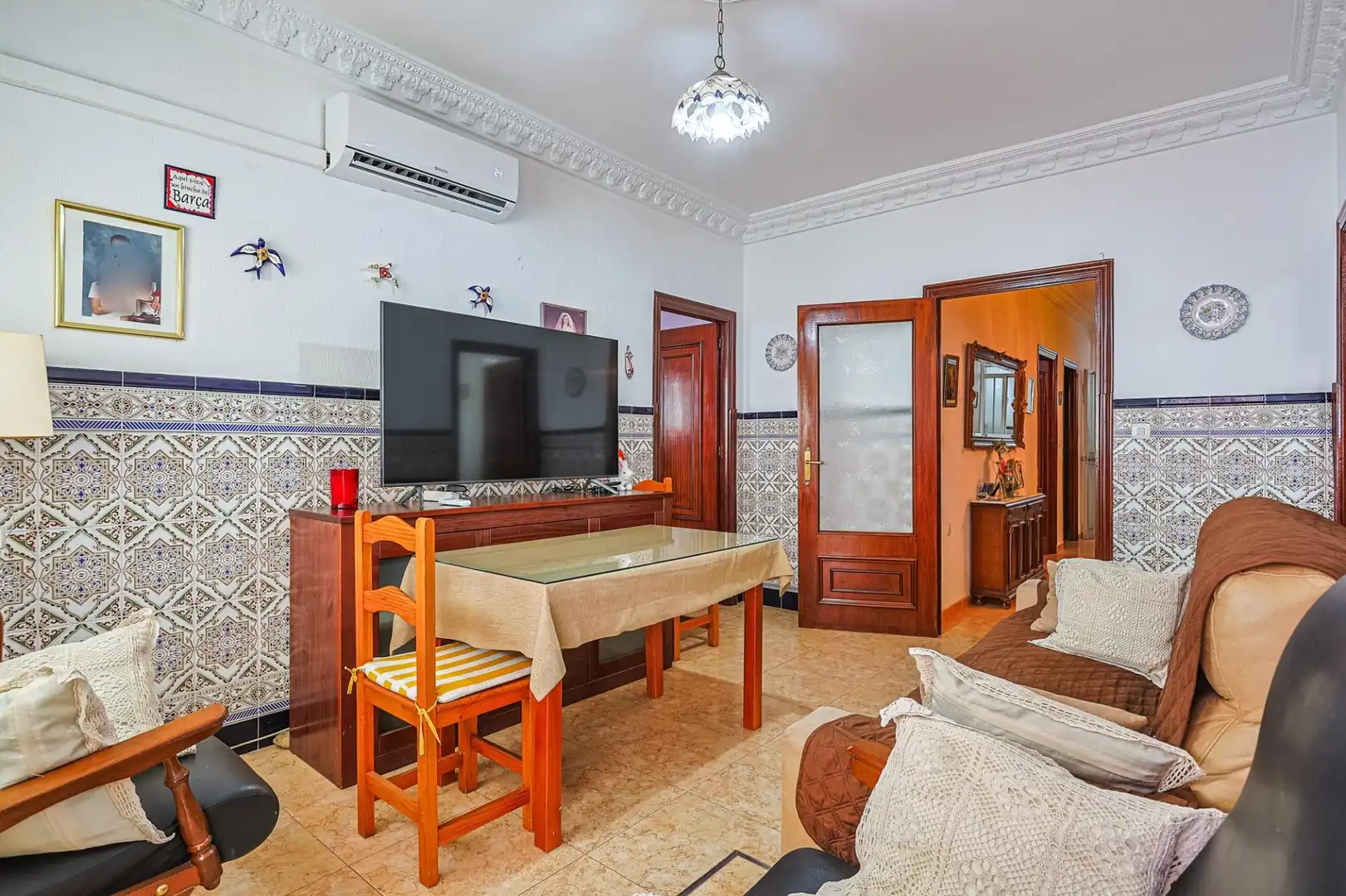 Sala de estar de Casa o chalet en venta en Sevilla con Aire acondicionado y Terraza